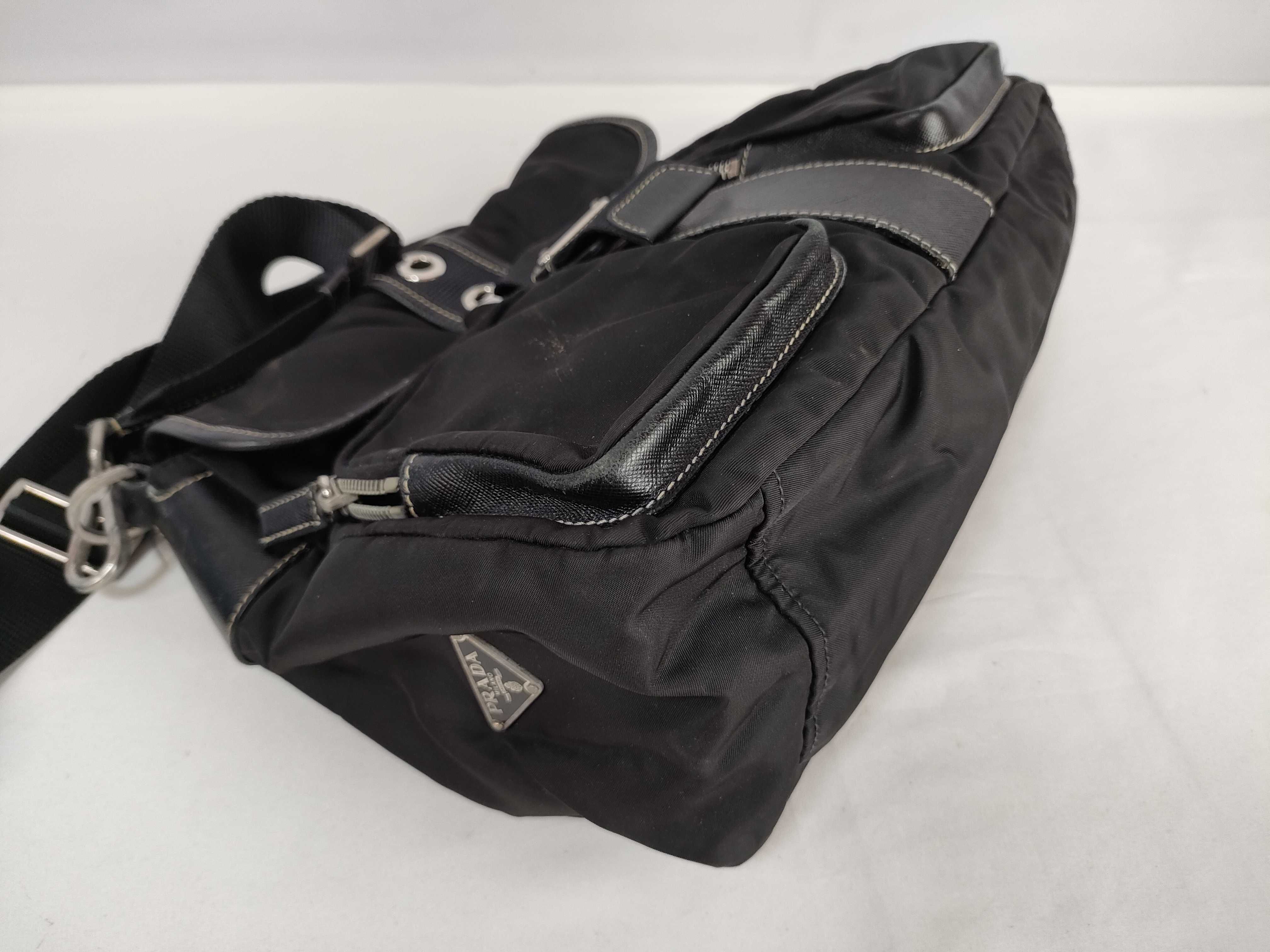 Nylon Shoulder Bag, Black Shoulder Bag — view 7