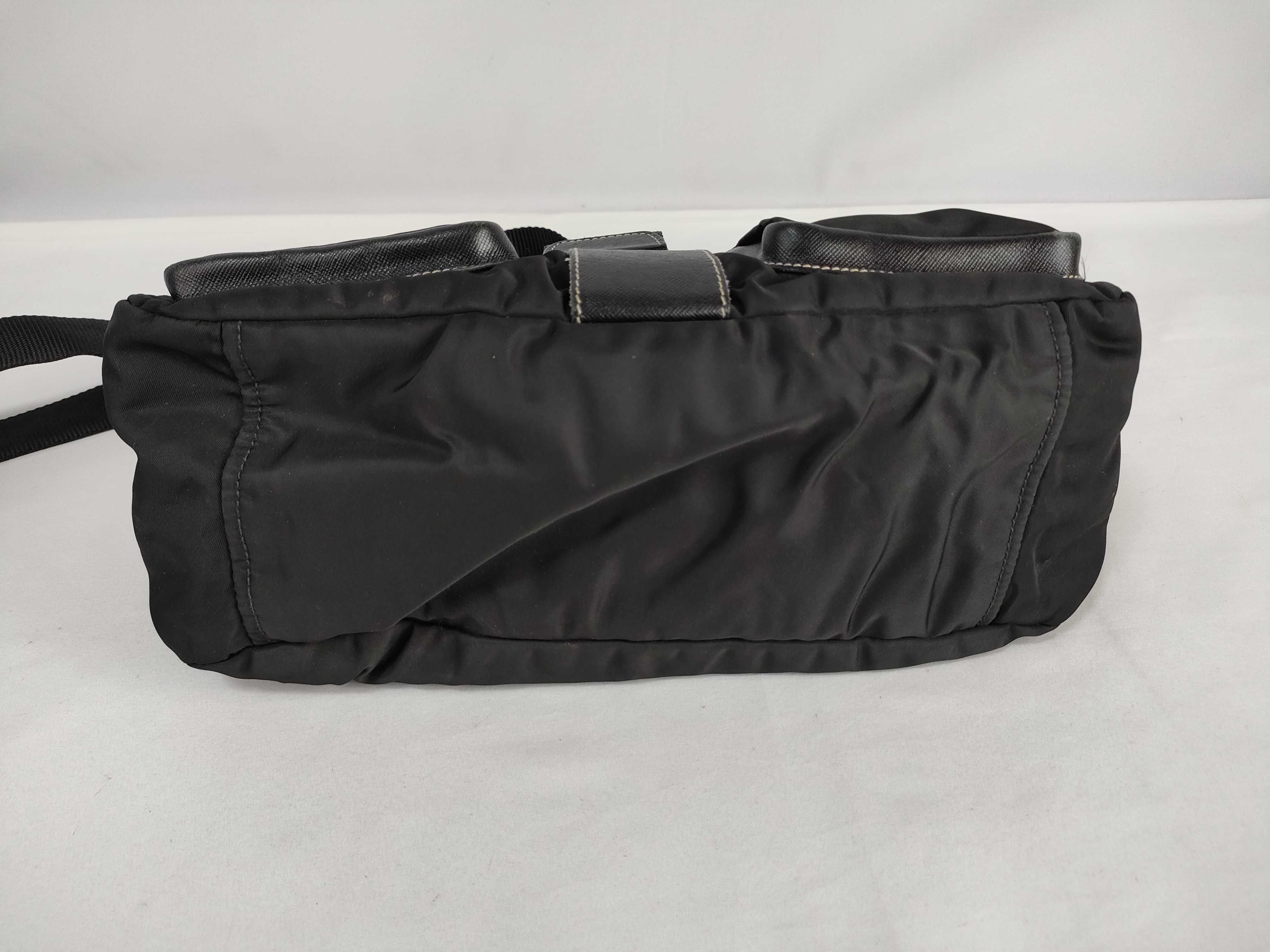 Nylon Shoulder Bag, Black Shoulder Bag — view 8