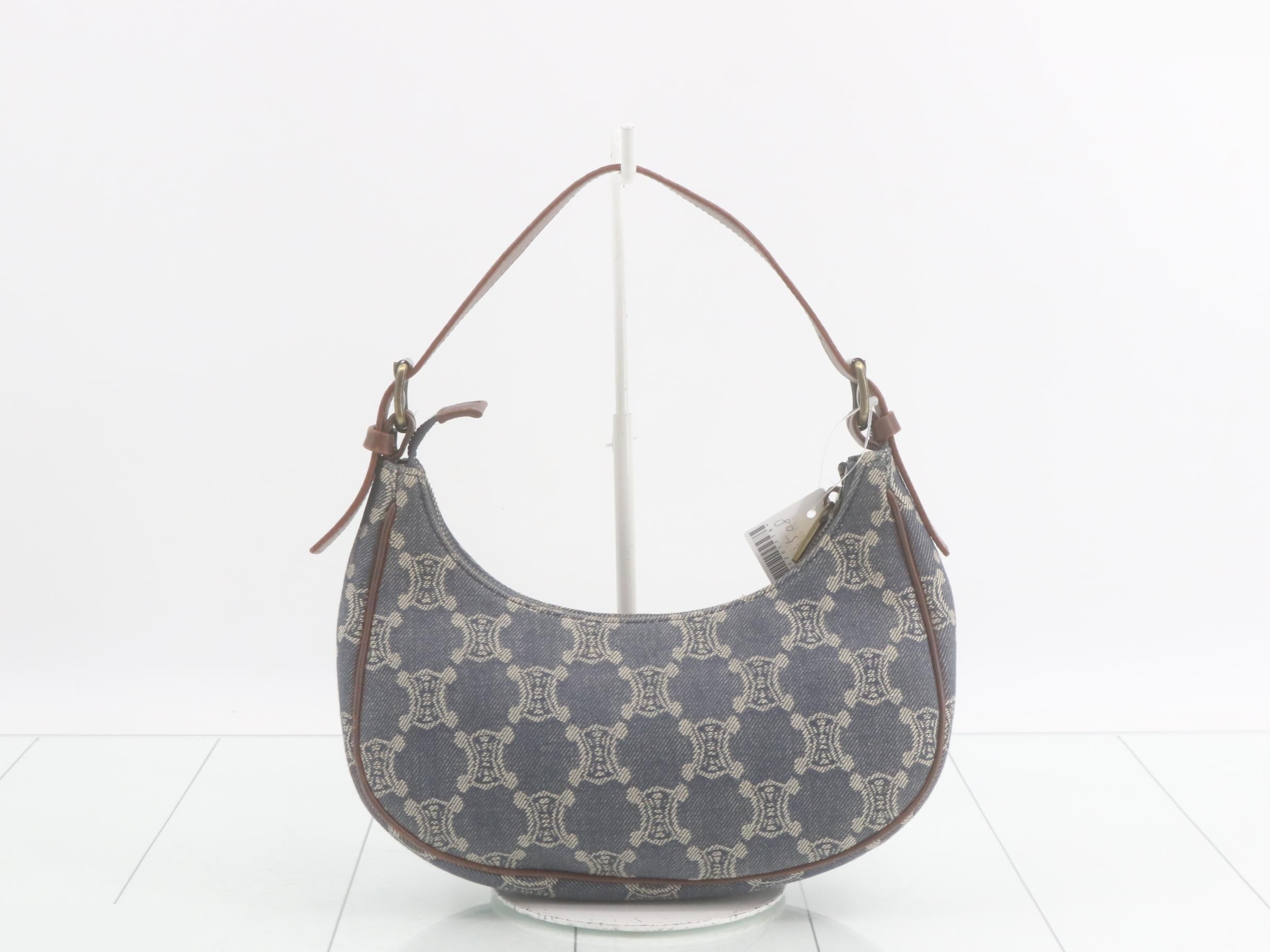 Paris Macadam Denim One-Shoulder Bag — view 2