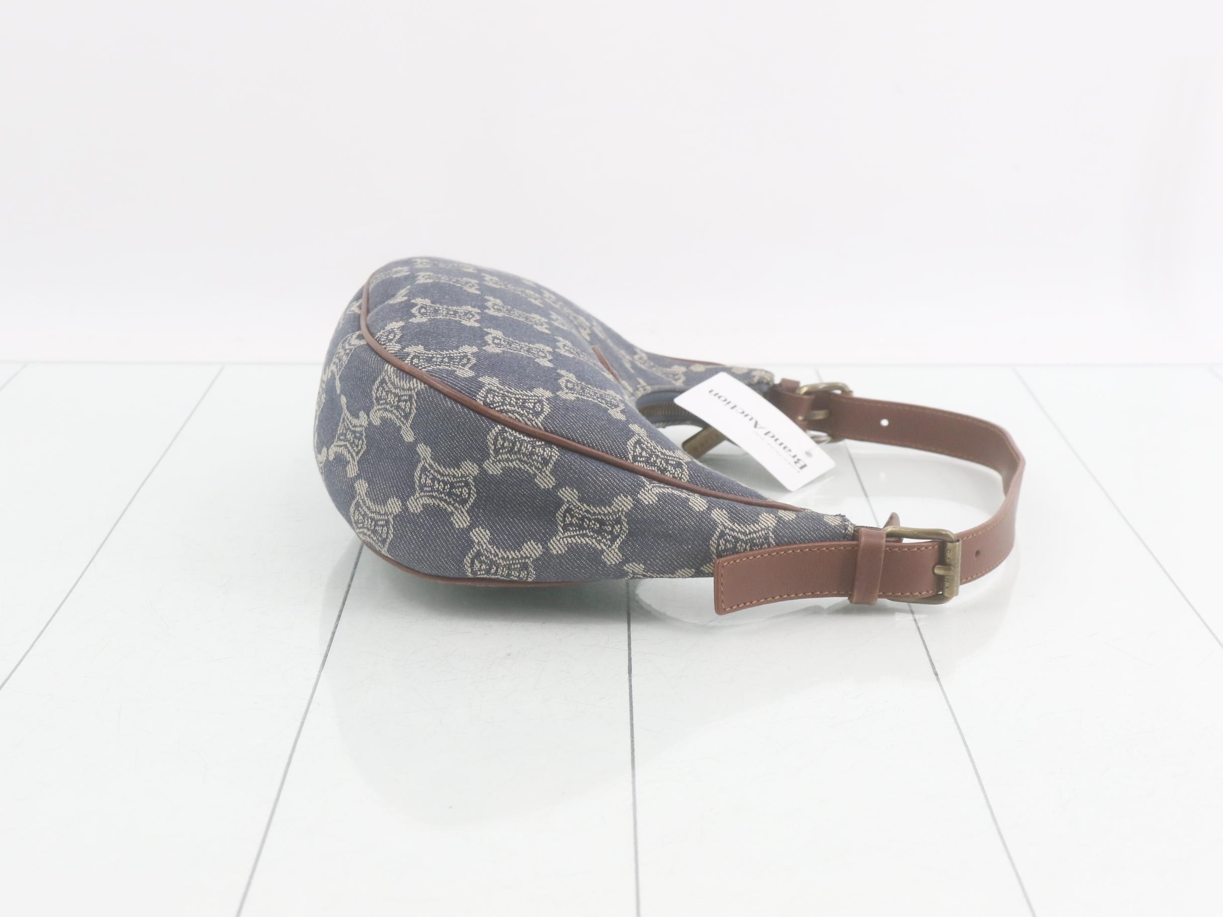 Paris Macadam Denim One-Shoulder Bag — view 3