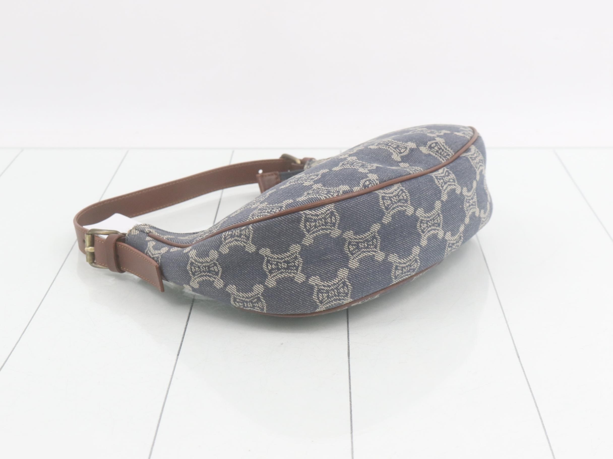 Paris Macadam Denim One-Shoulder Bag — view 5
