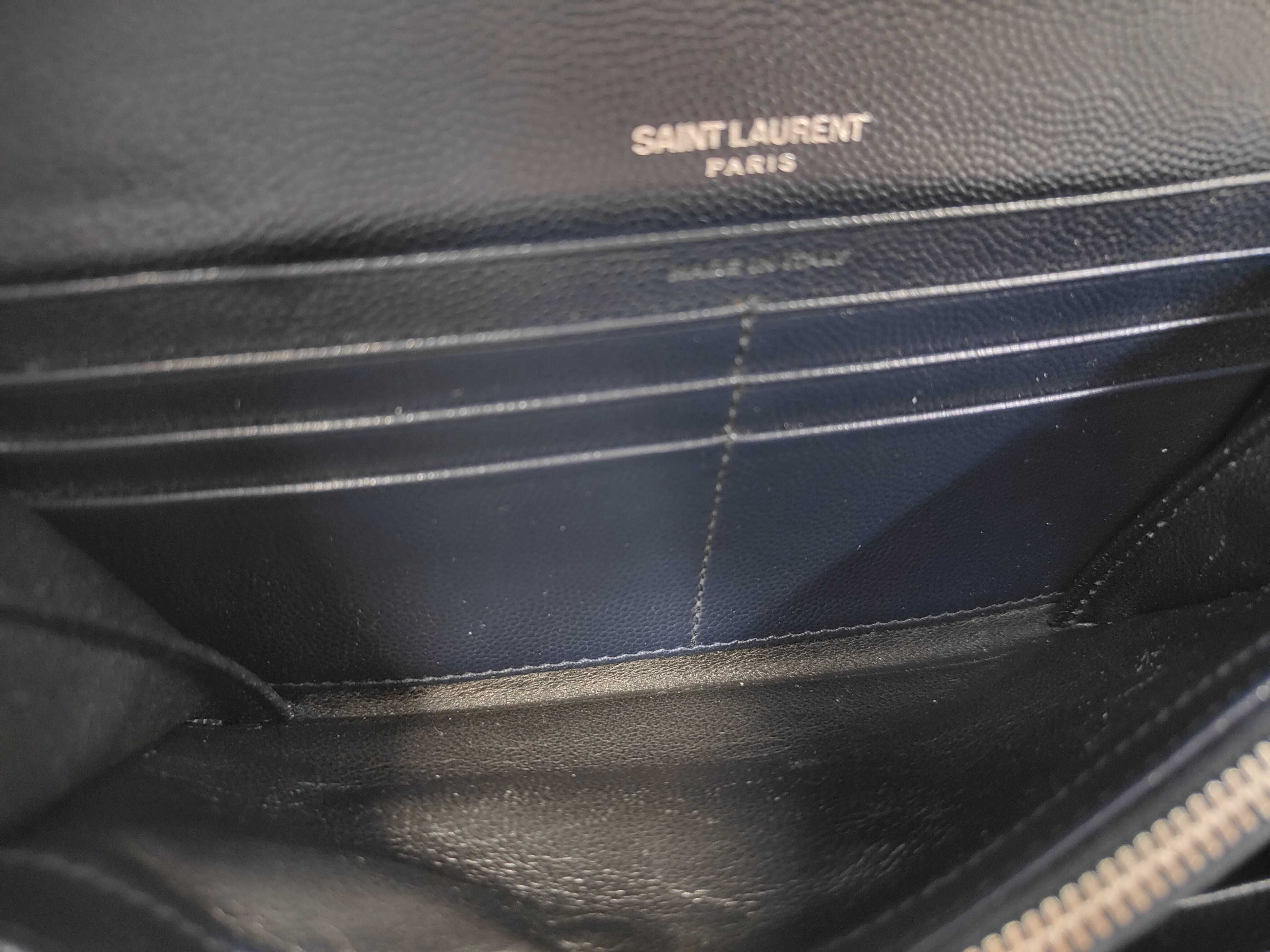 Cassandra Long Flap Wallet Caviar Navy 372264 Saint Laurent Paris Wallet — view 7