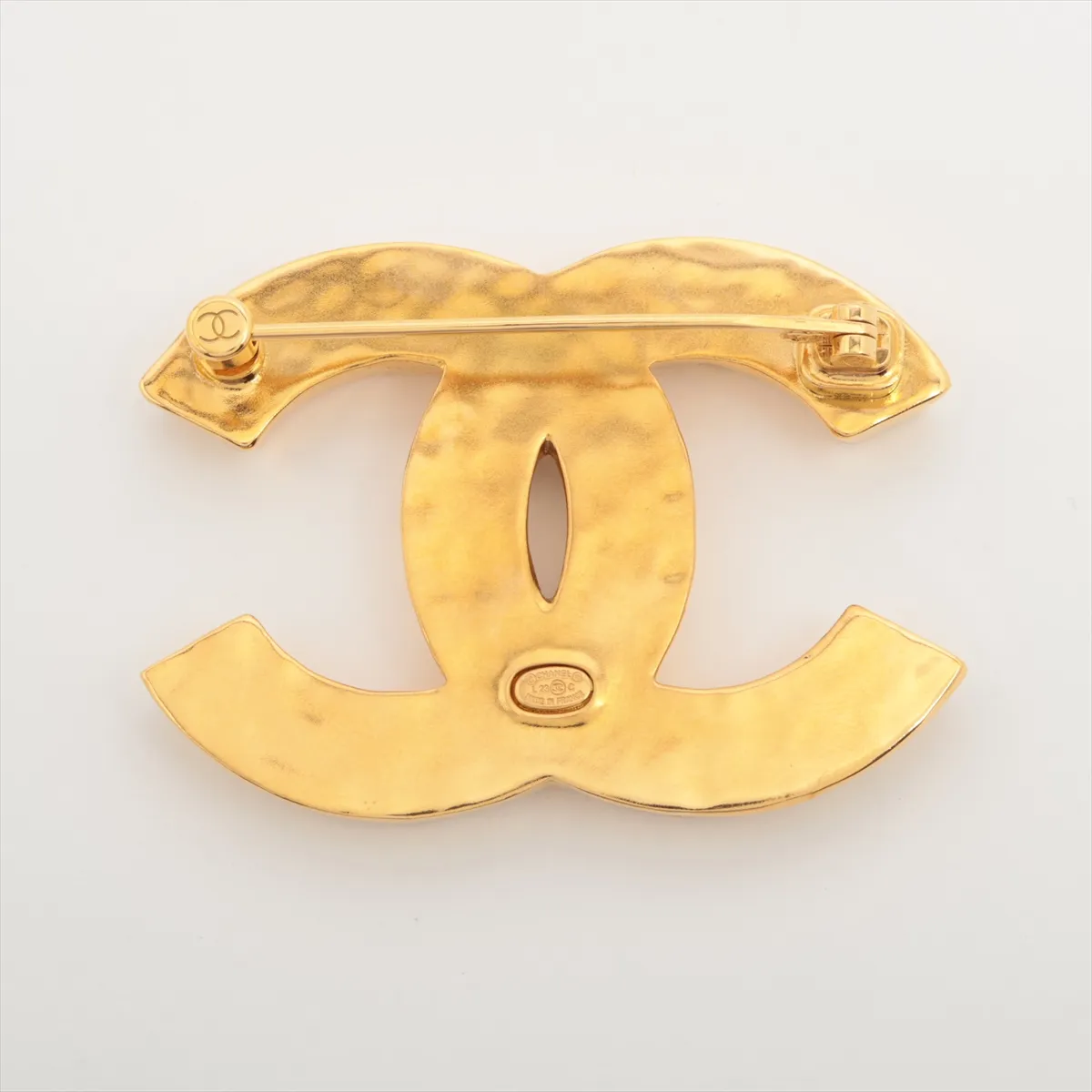 Coco L23C Brooch, GP Black x Gold. Shows signs of wear including — view 2
