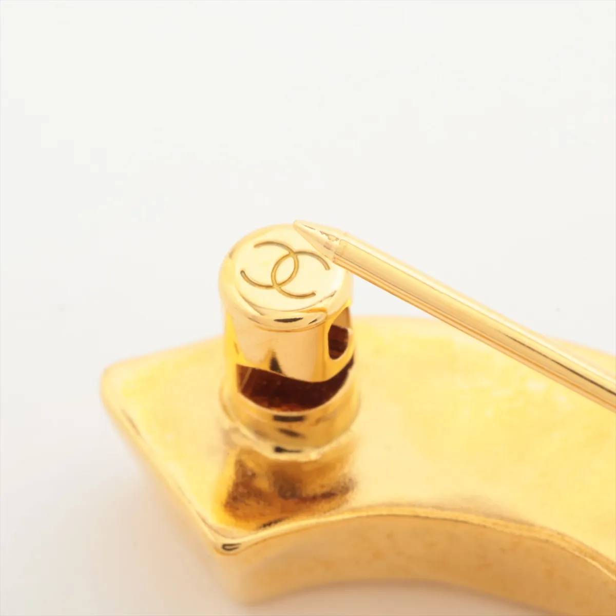 Coco L23C Brooch, GP Black x Gold. Shows signs of wear including — view 3