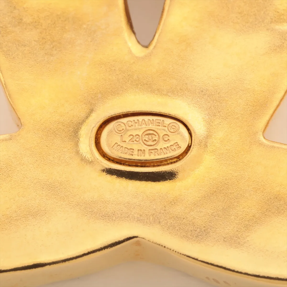 Coco L23C Brooch, GP Black x Gold. Shows signs of wear including — view 4