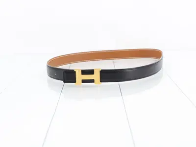 H-belt / Constance / 72cm / Leather / Black