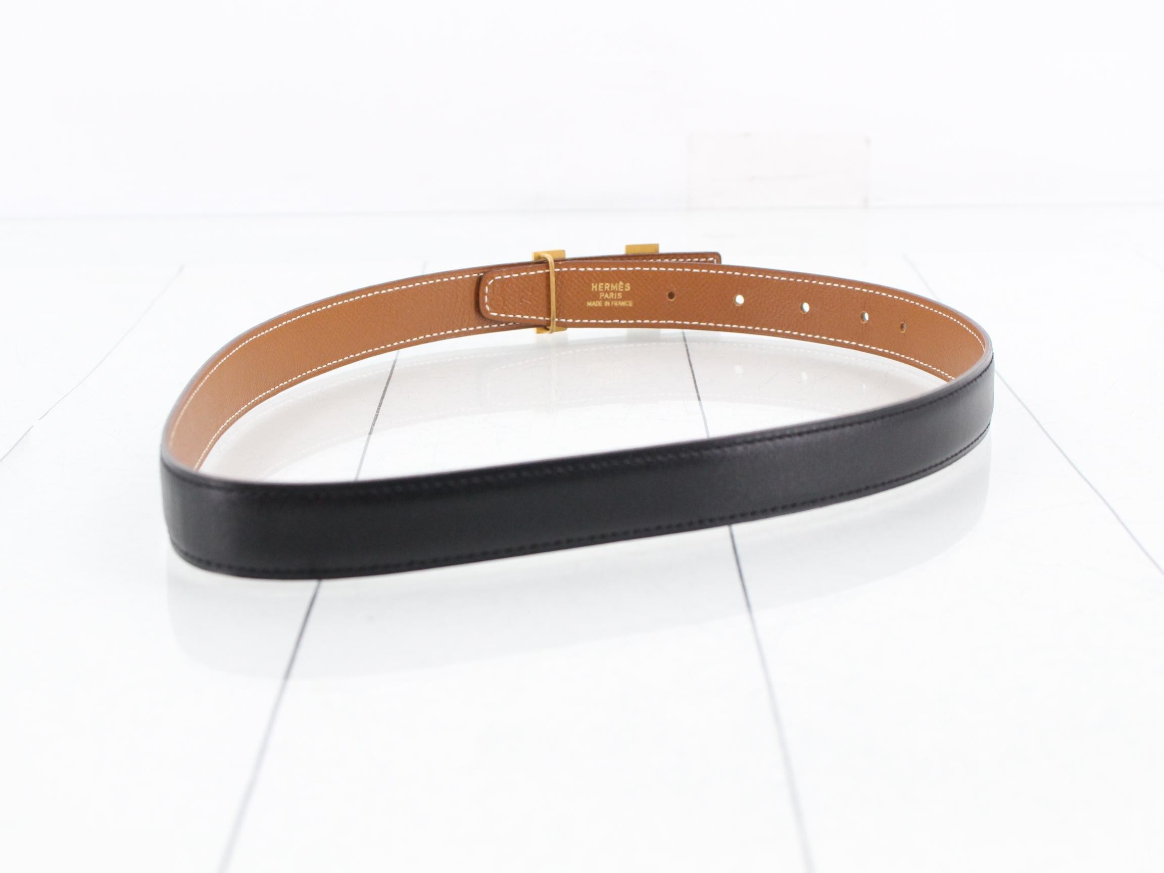 H-belt / Constance / 72cm / Leather / Black — view 2