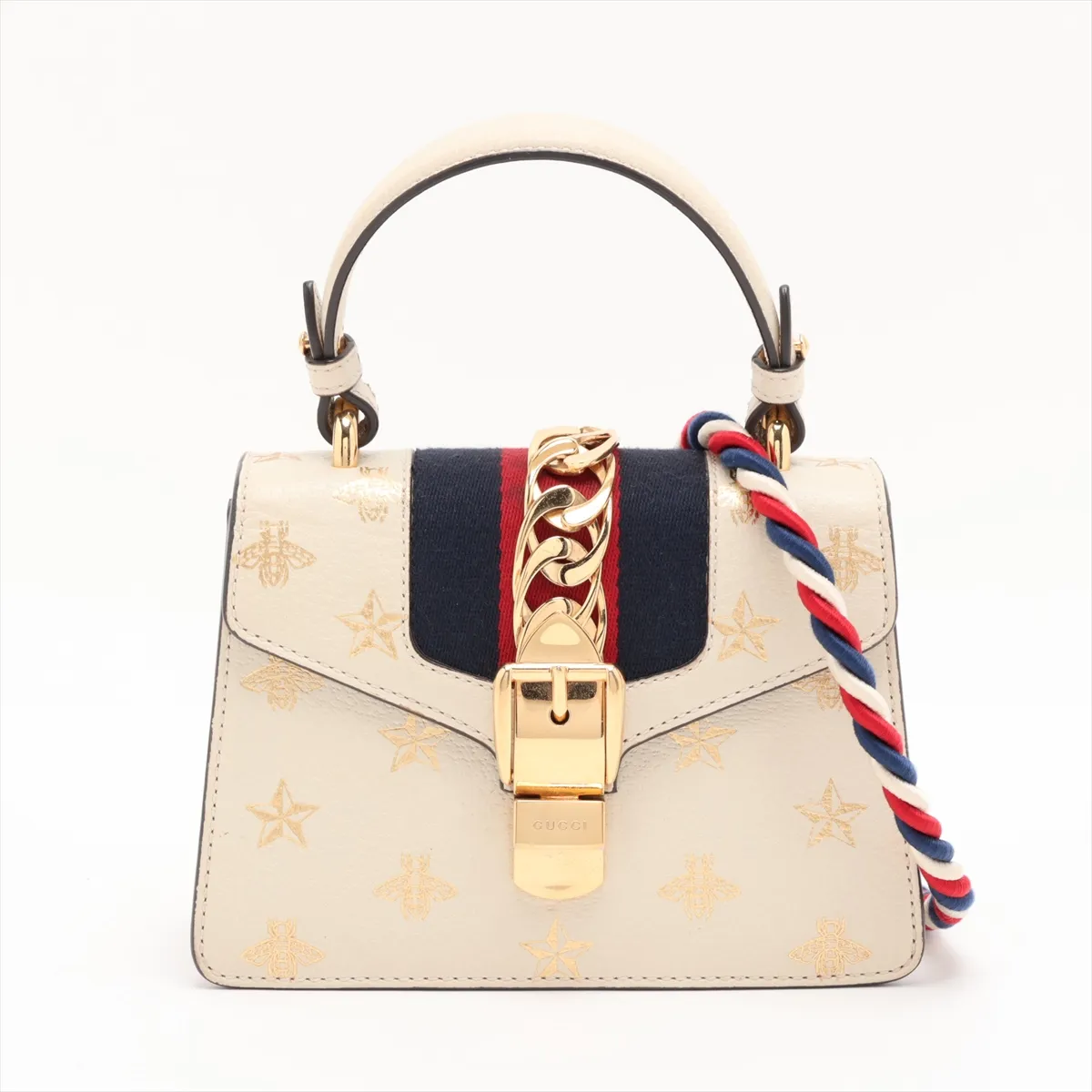 Sylvie 470270 Leather 2-Way Handbag White