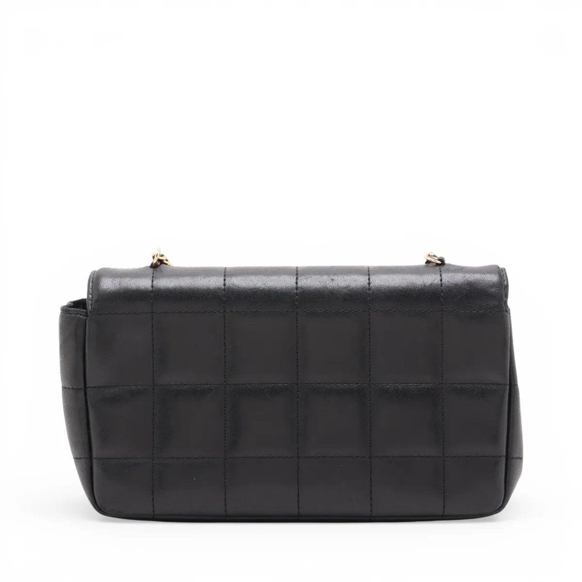 Chocolate Bar Lambskin Chain Shoulder Bag, Black with Gold Hardware, Item No. 12388325 (Serial No. 12) — view 2