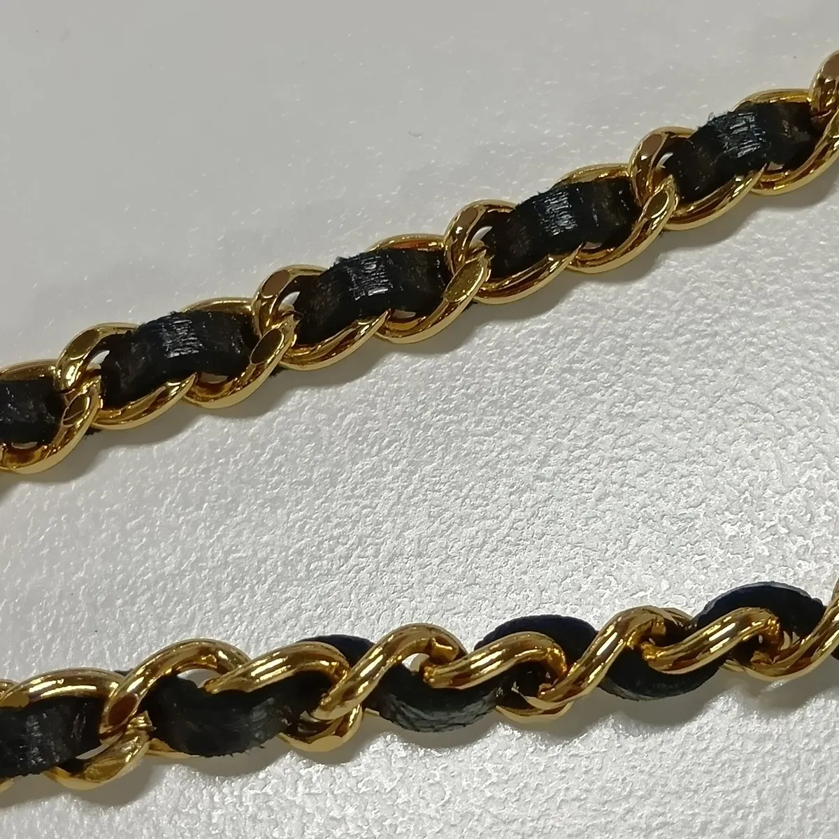 Chocolate Bar Lambskin Chain Shoulder Bag, Black with Gold Hardware, Item No. 12388325 (Serial No. 12) — view 11