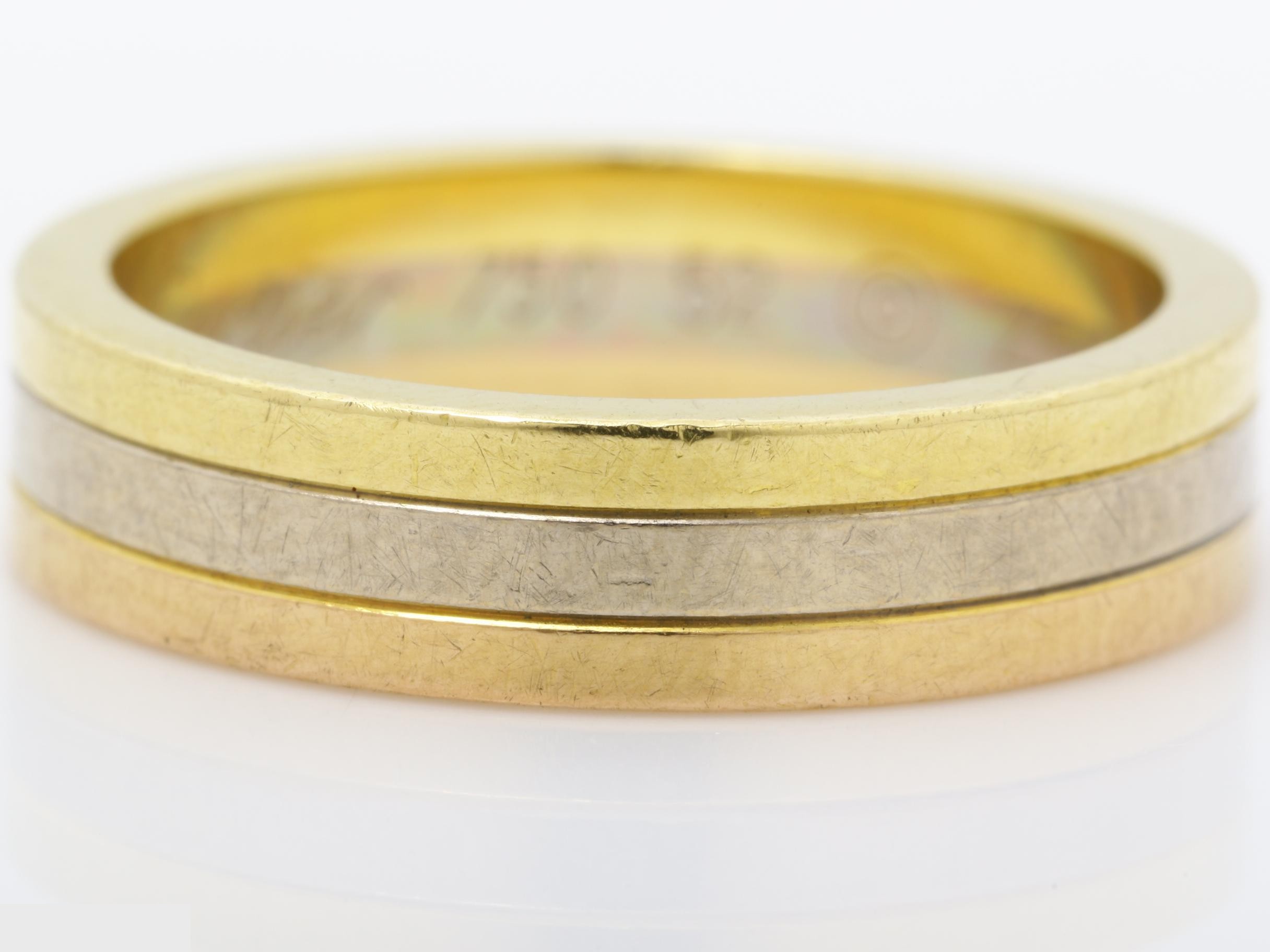 750 Vendome Three Color Ring 6.8g #52 — view 2