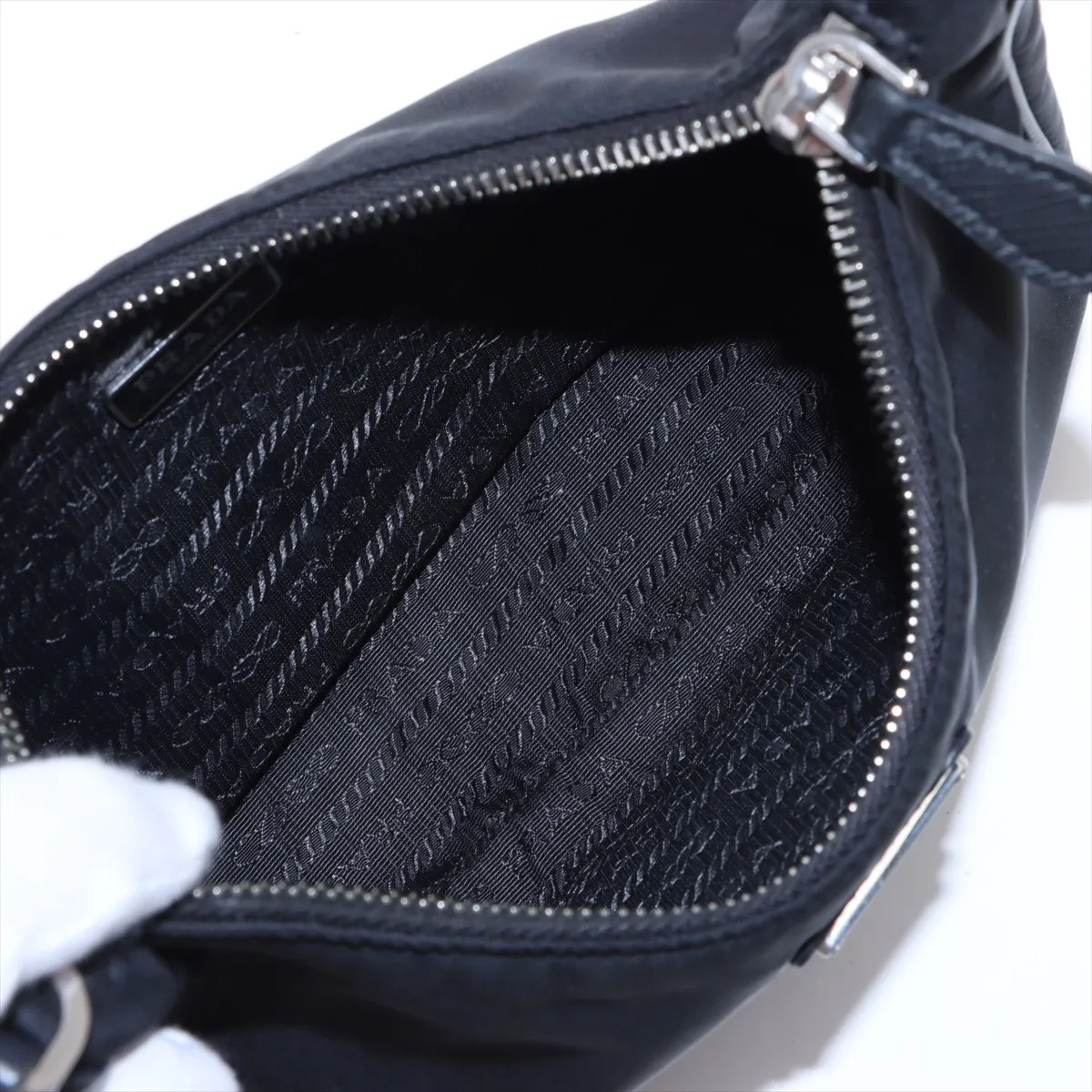 Tessuto Nylon x Leather 2WAY Shoulder Bag Black — view 6