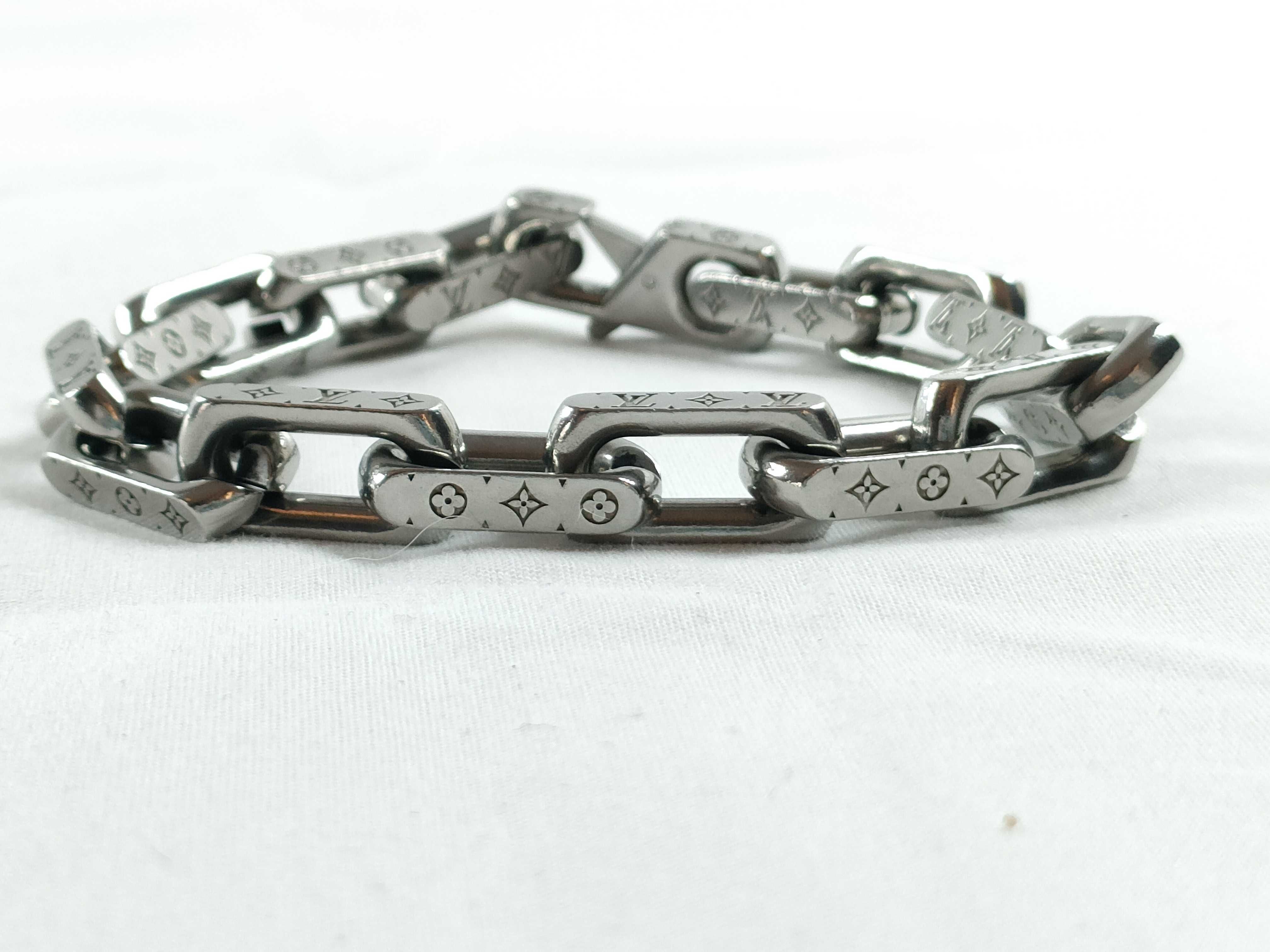 Monogram Chain Silver Bracelet (Bracelet/Bangle)
