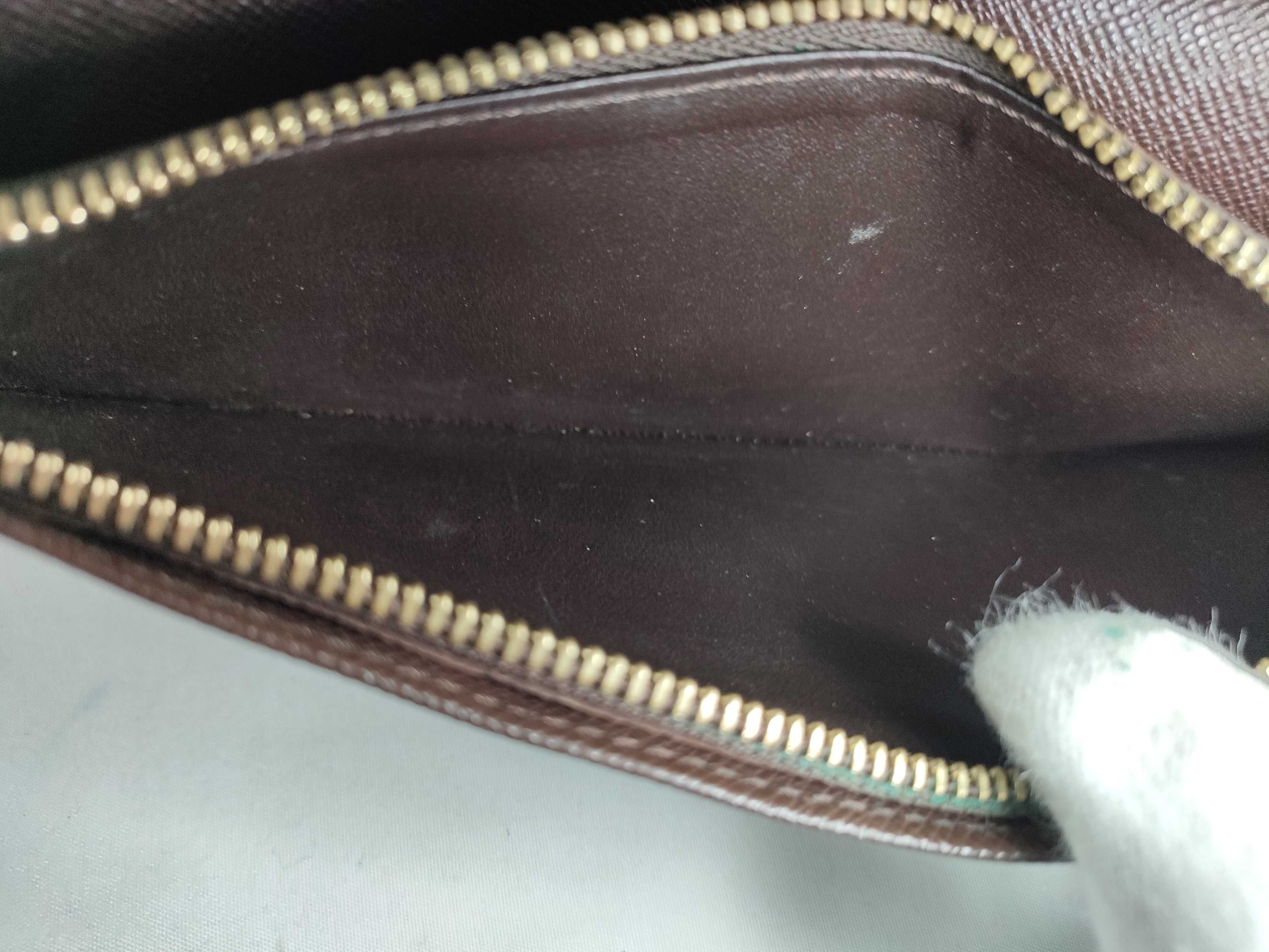 Damier Portefeuille Brazza N60017/SP1048 with initials, box, dust bag, and wallet. — view 13