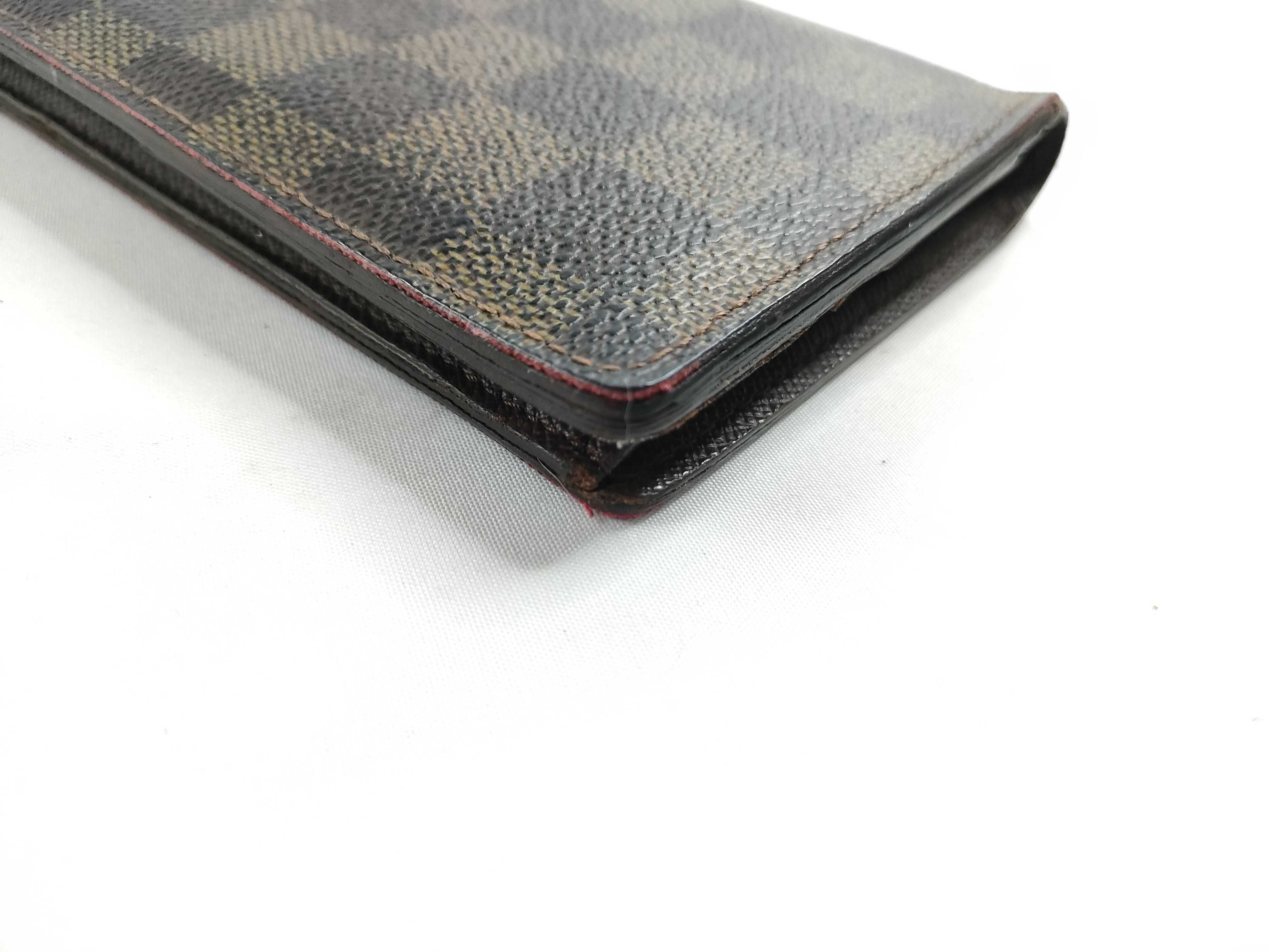 Damier Portefeuille Brazza N60017/SP1048 with initials, box, dust bag, and wallet. — view 4