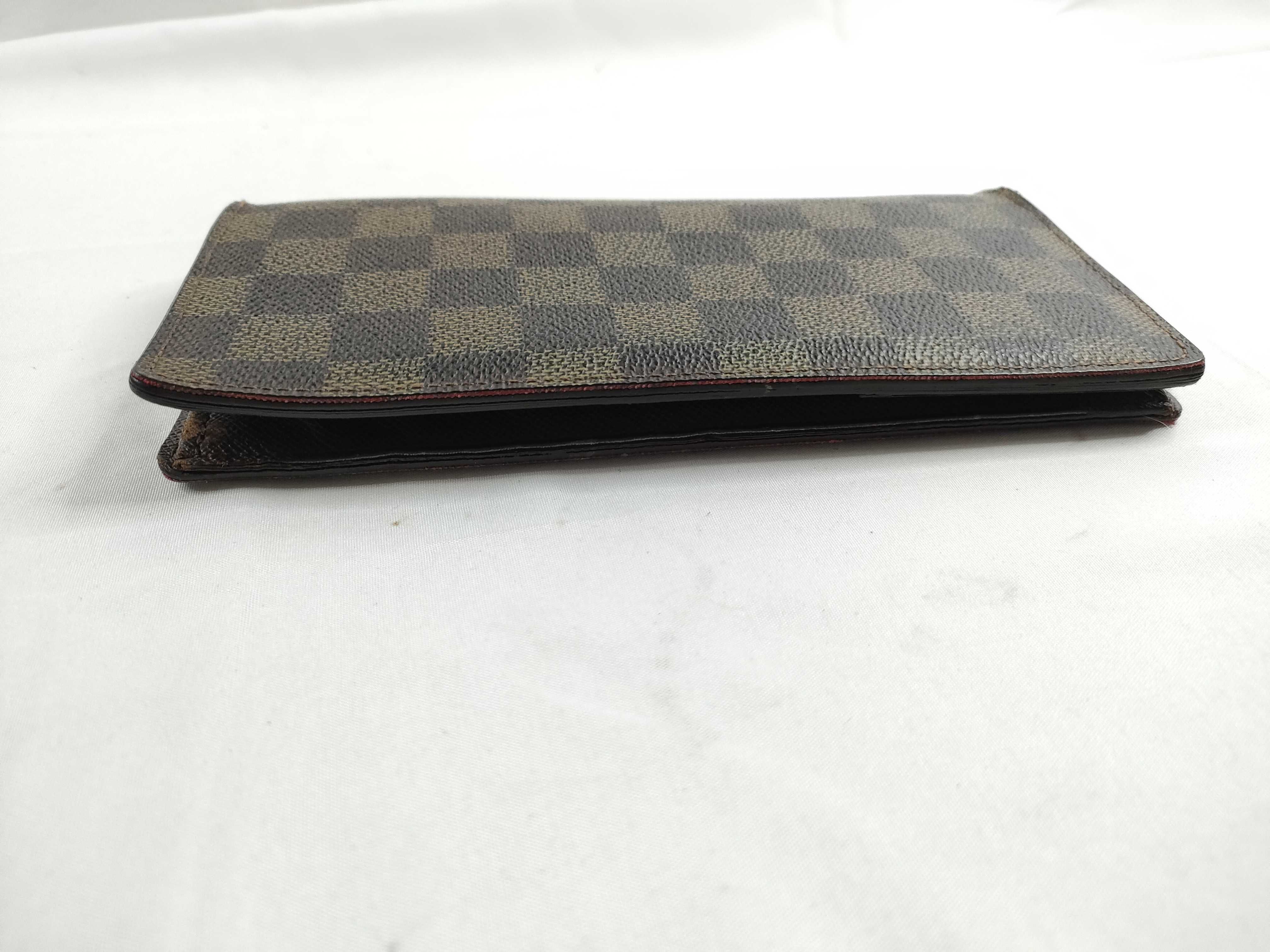 Damier Portefeuille Brazza N60017/SP1048 with initials, box, dust bag, and wallet. — view 6