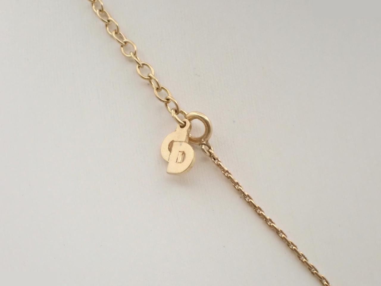 Other items in the line: Precious metal necklace, rhinestone, gold chain, approximately 42cm. — view 2