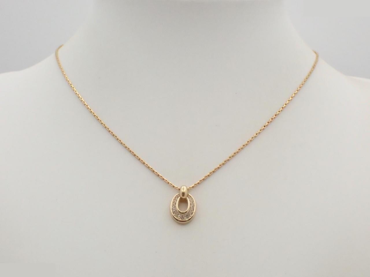 Other items in the line: Precious metal necklace, rhinestone, gold chain, approximately 42cm. — view 3
