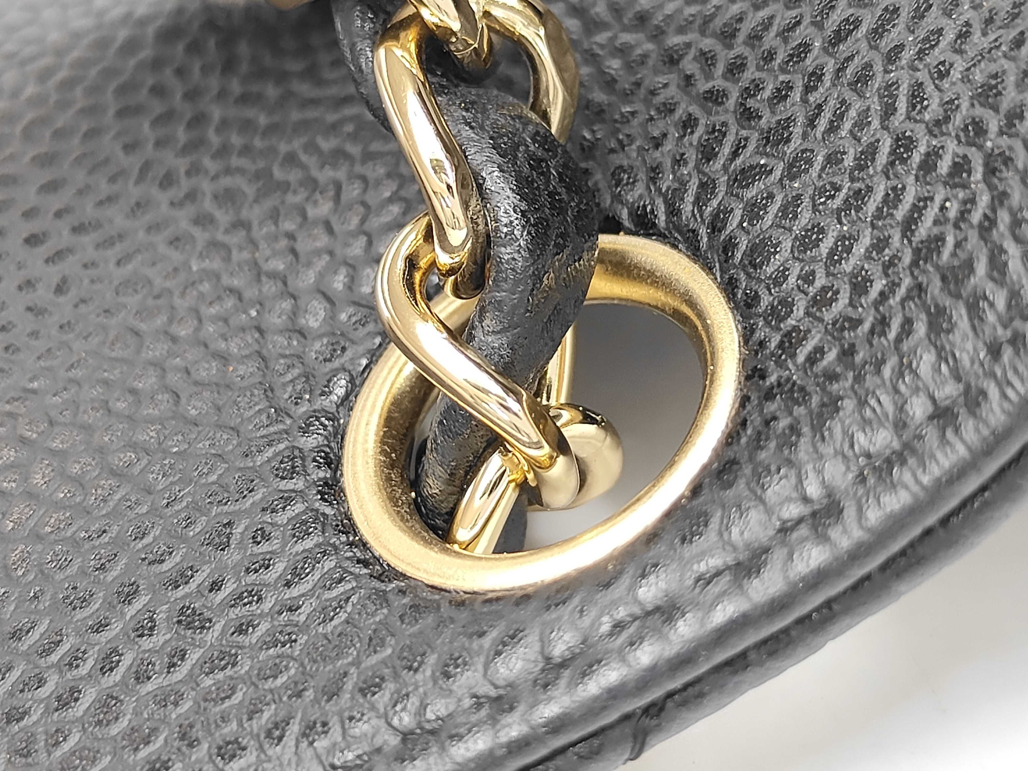 Mini Mat Caviar Skin Black Shoulder Bag (Serial Number 12, Model A35200) — view 9