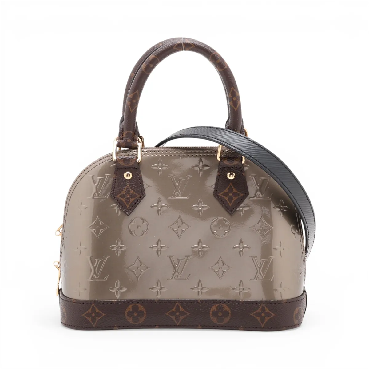 Vernis x Monogram Alma BB M44862 SN0230 Gray x Brown (RFID detected)