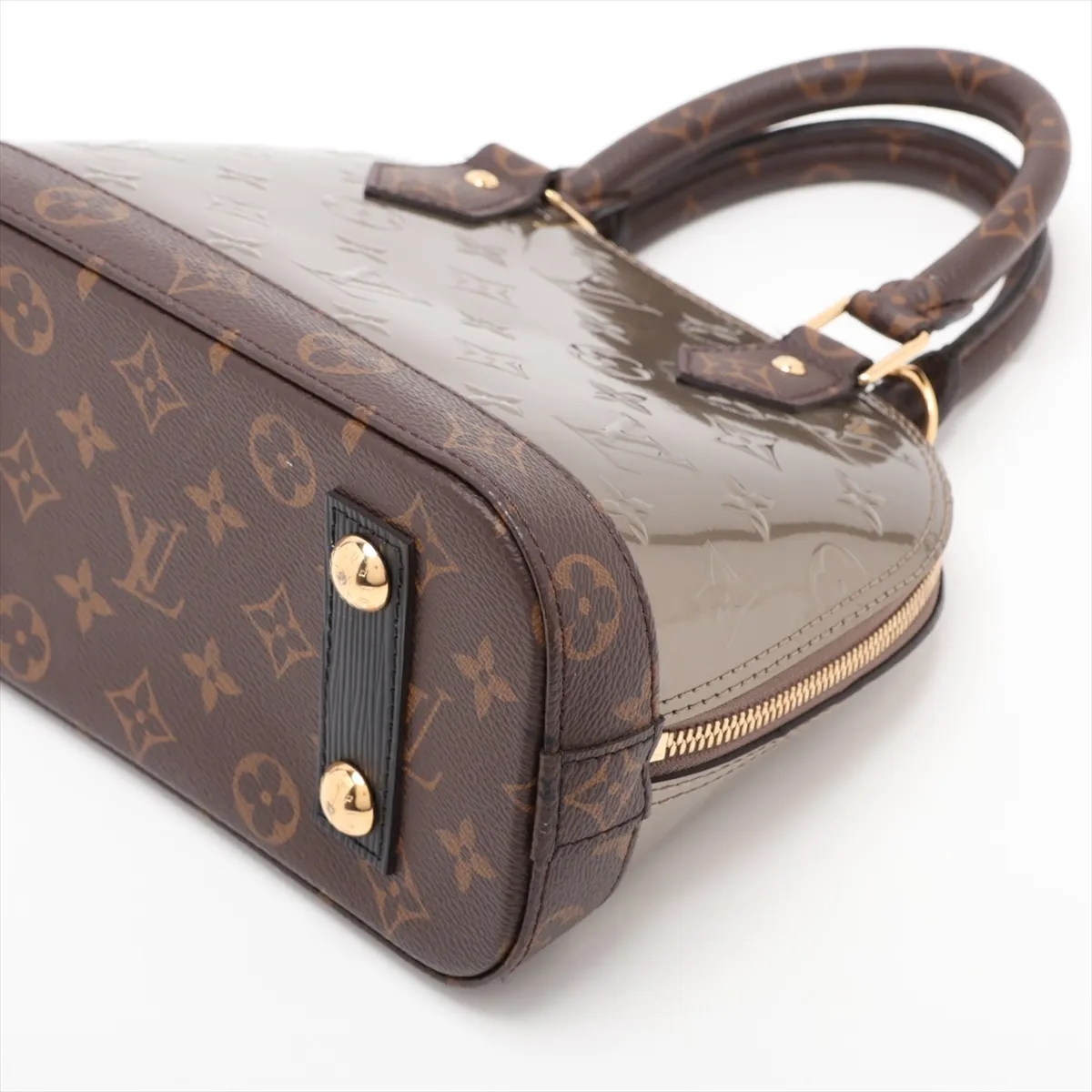 Vernis x Monogram Alma BB M44862 SN0230 Gray x Brown (RFID detected) — view 3