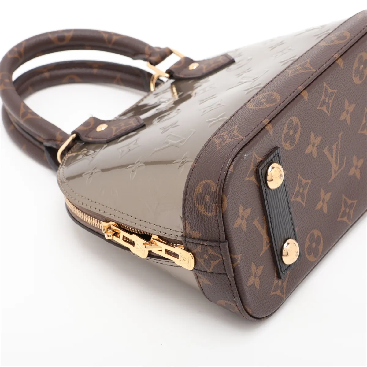 Vernis x Monogram Alma BB M44862 SN0230 Gray x Brown (RFID detected) — view 4