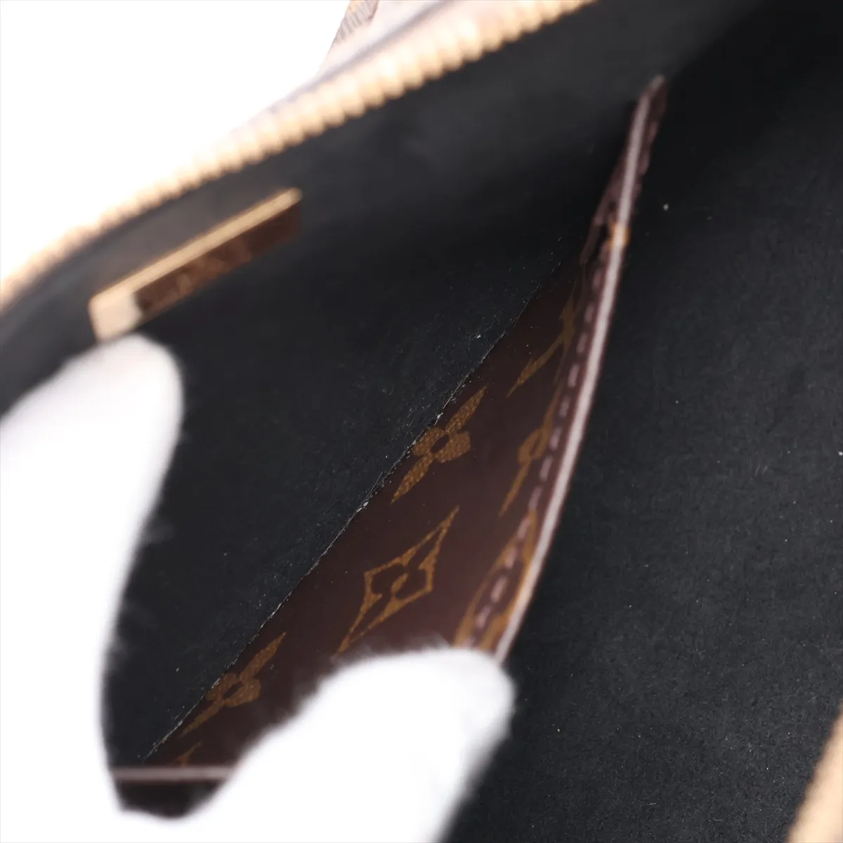 Vernis x Monogram Alma BB M44862 SN0230 Gray x Brown (RFID detected) — view 9