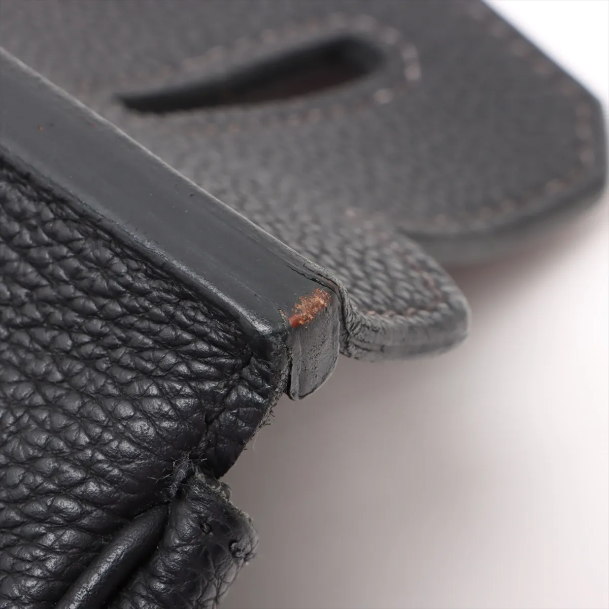 [Individually wrapped] Hermes Kelly Akkado PM Togo Black Silver Hardware Z:2021 Crochette string tear — view 13