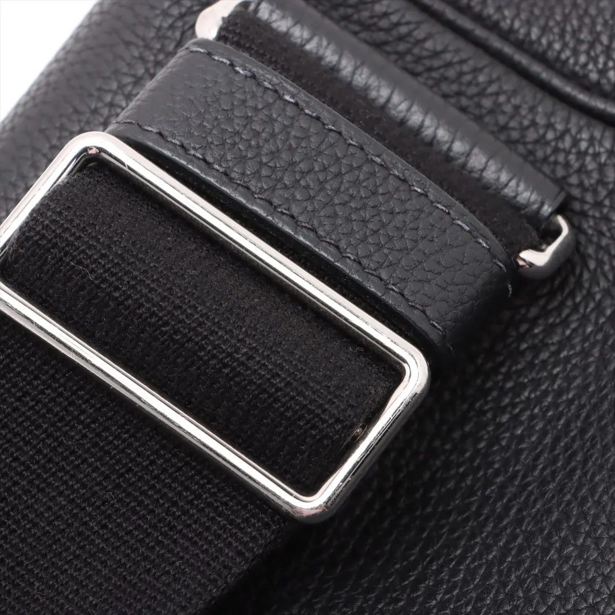 [Individually wrapped] Hermes Kelly Akkado PM Togo Black Silver Hardware Z:2021 Crochette string tear — view 14