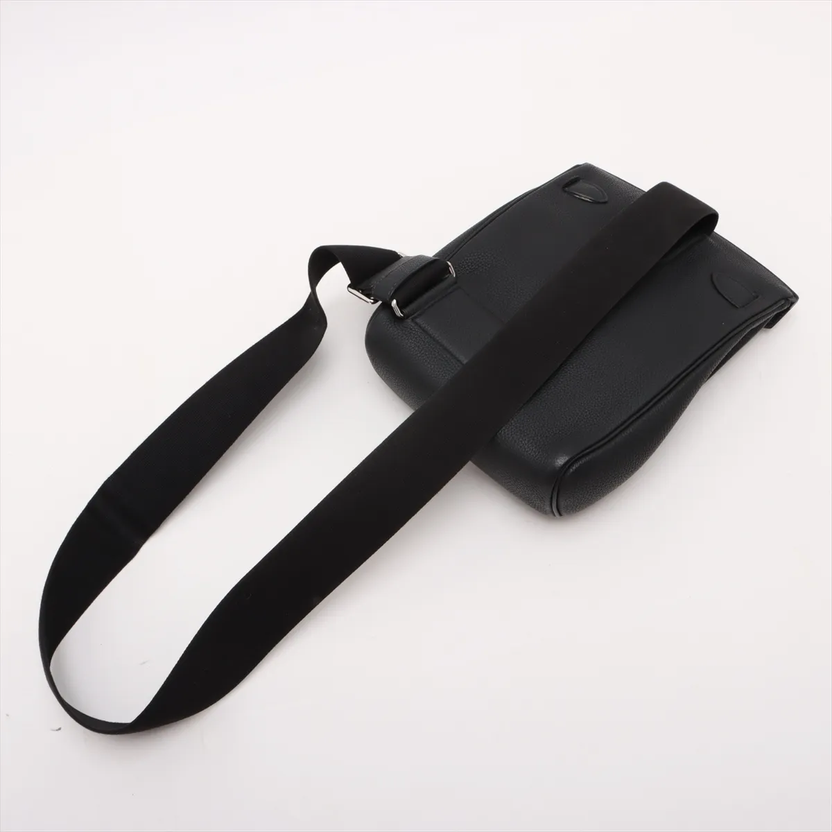 [Individually wrapped] Hermes Kelly Akkado PM Togo Black Silver Hardware Z:2021 Crochette string tear — view 5