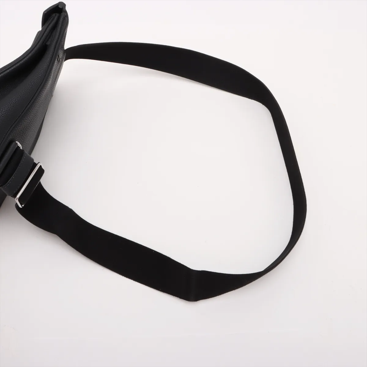 [Individually wrapped] Hermes Kelly Akkado PM Togo Black Silver Hardware Z:2021 Crochette string tear — view 6