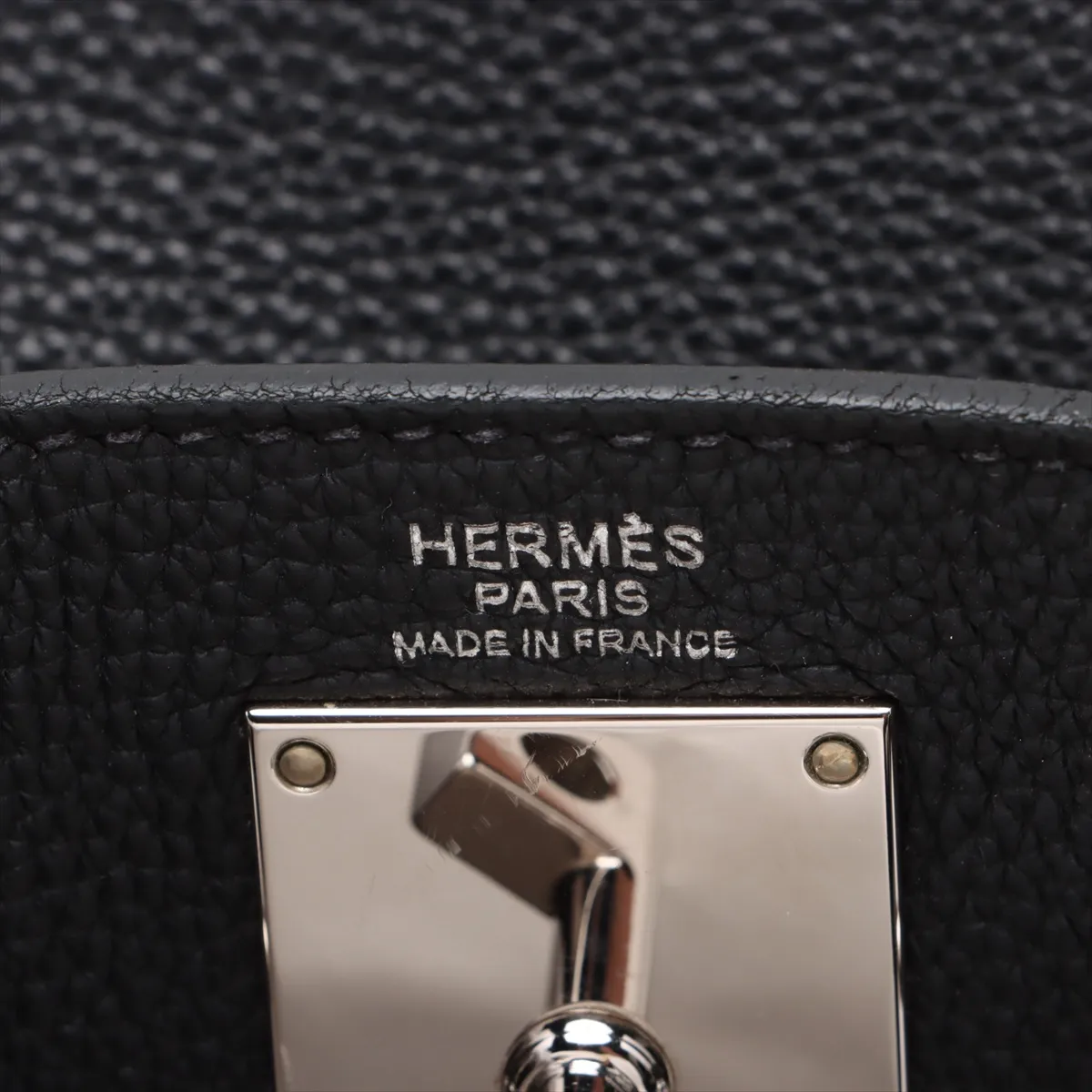[Individually wrapped] Hermes Kelly Akkado PM Togo Black Silver Hardware Z:2021 Crochette string tear — view 9