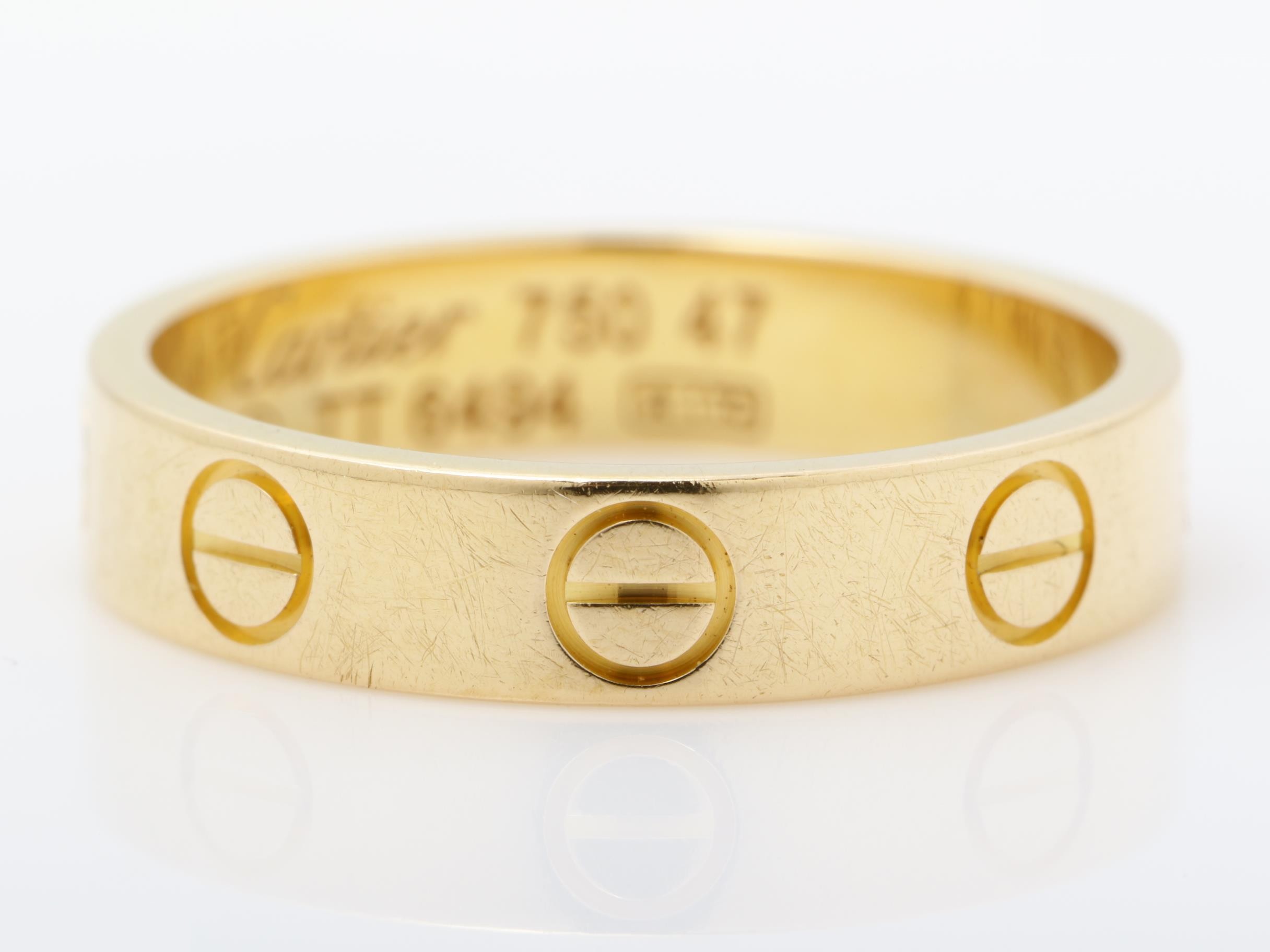Love Series (Precious Metal) Ring, 750PG, 2.8g, Size #47 / Width approx. 3.5mm — view 2
