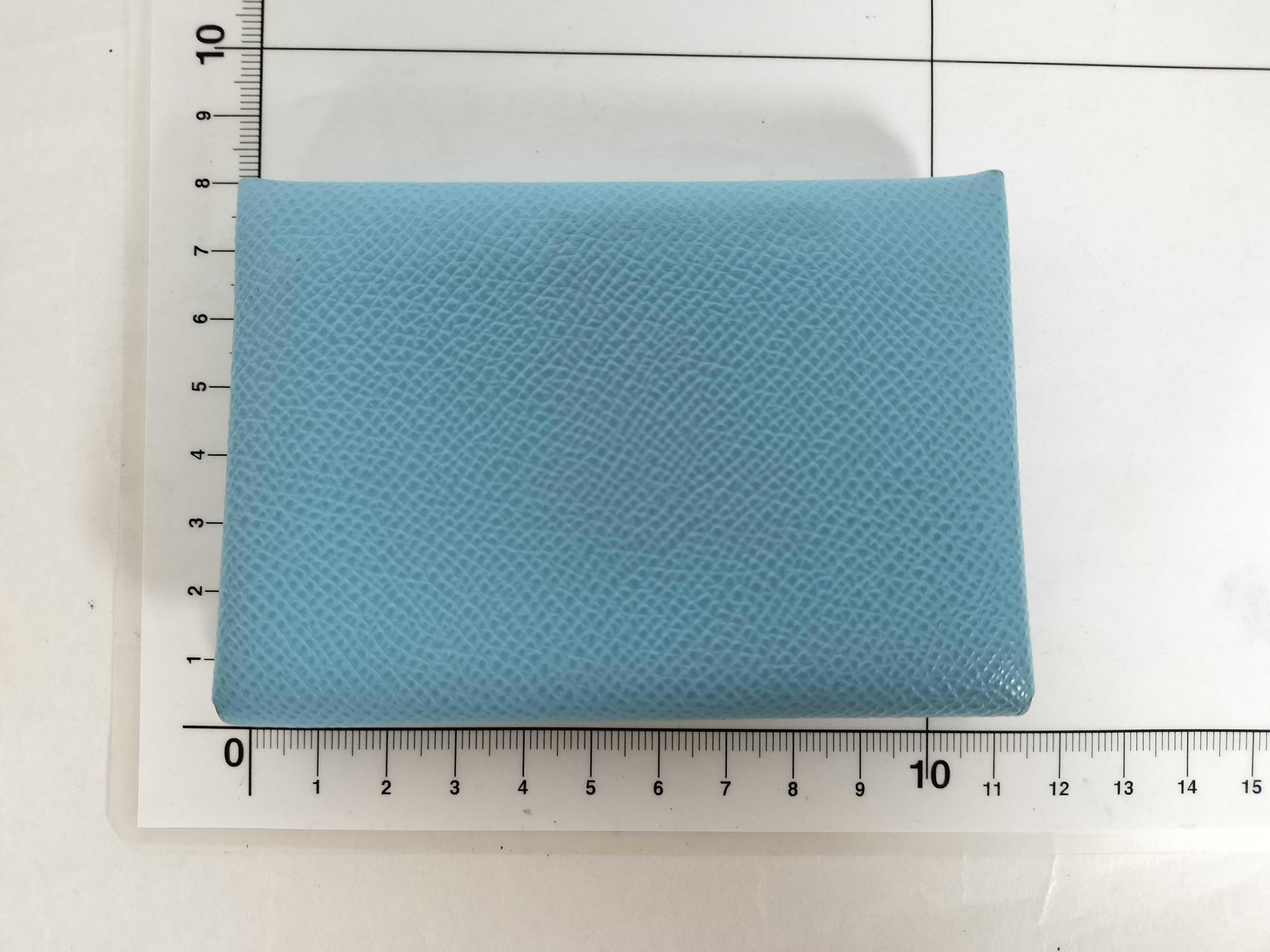 Calvi Duo Celeste Epsom B-stamp Card Case — view 2