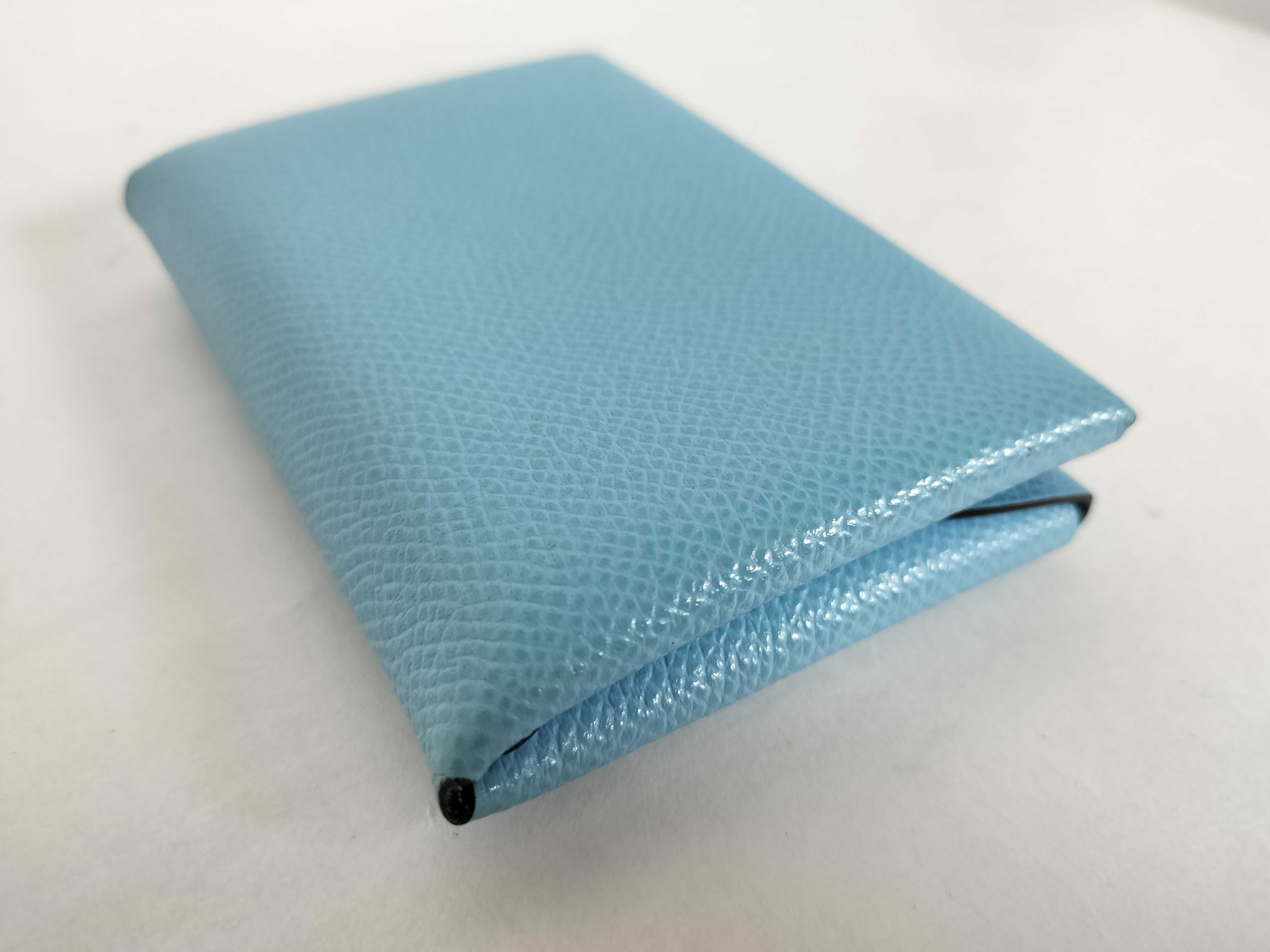 Calvi Duo Celeste Epsom B-stamp Card Case — view 3