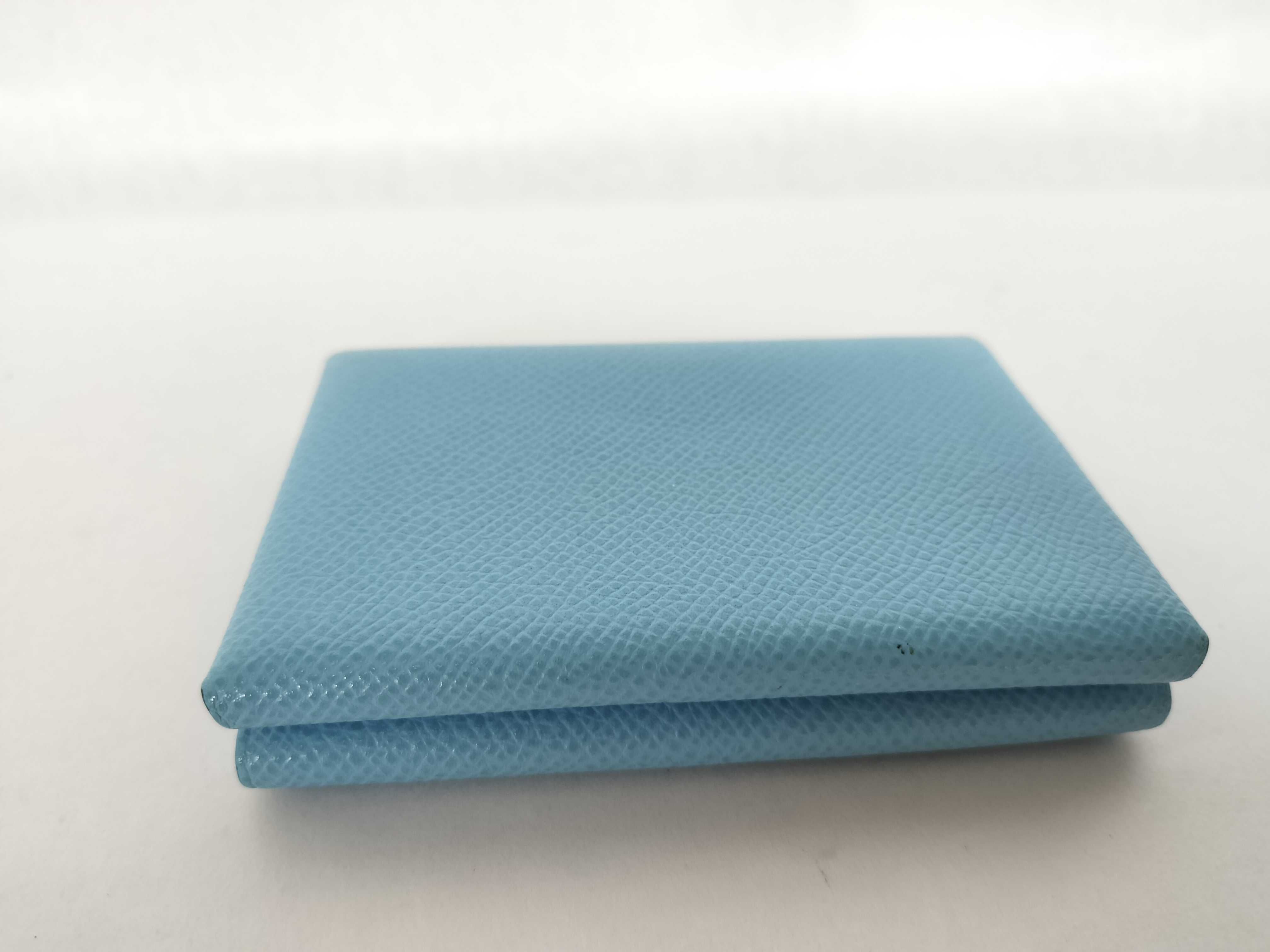 Calvi Duo Celeste Epsom B-stamp Card Case — view 4
