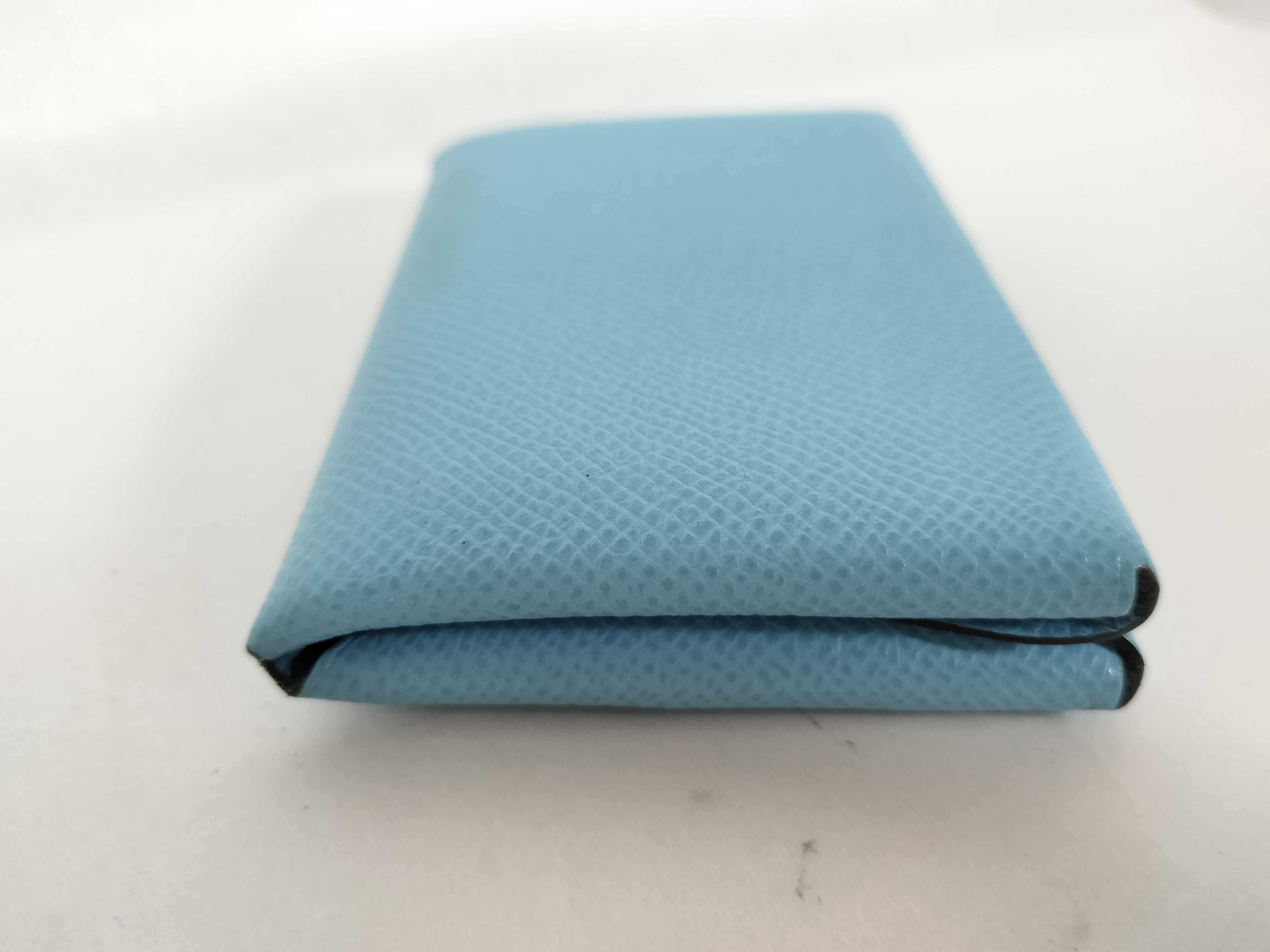 Calvi Duo Celeste Epsom B-stamp Card Case — view 6