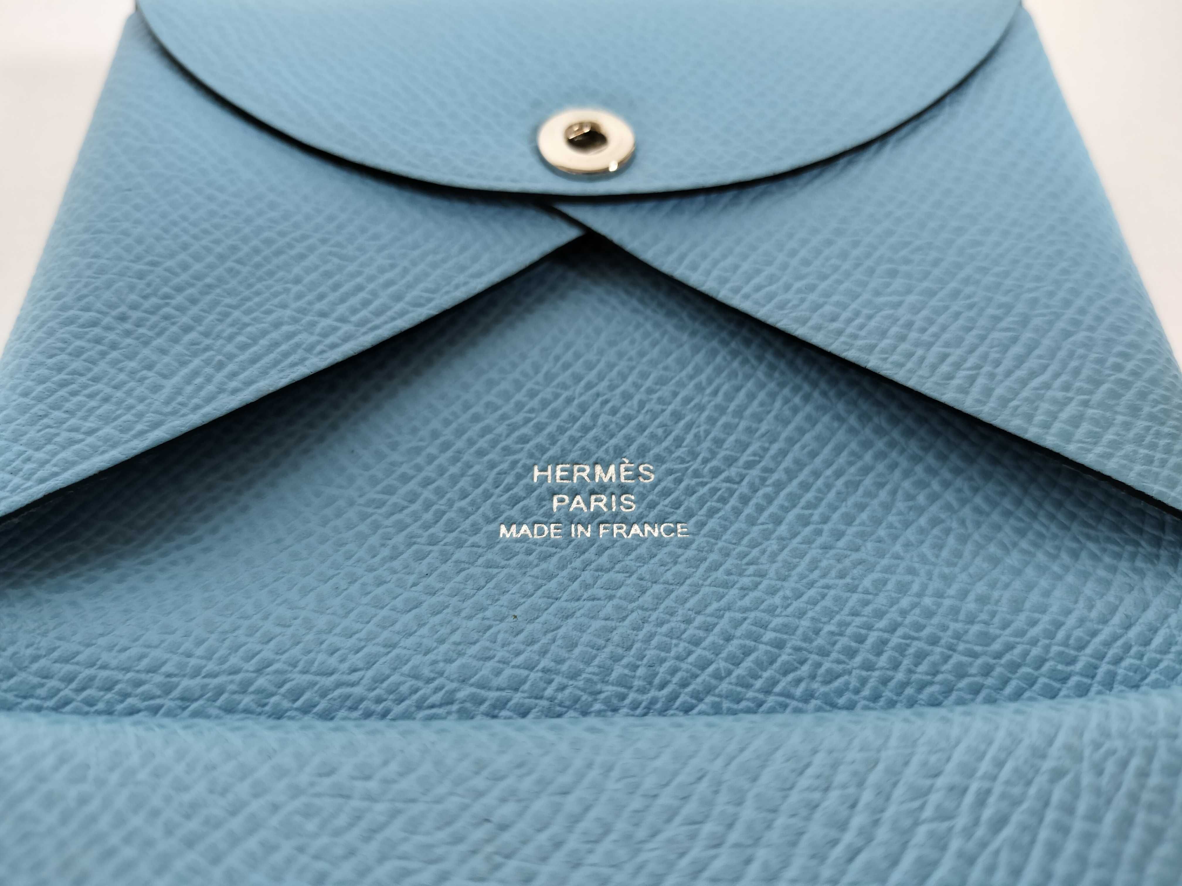 Calvi Duo Celeste Epsom B-stamp Card Case — view 8
