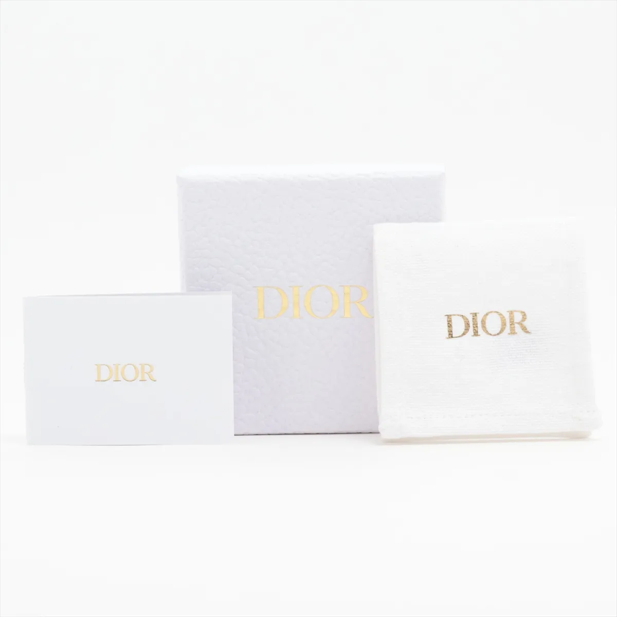 Petit CD earrings (for both ears), gold-plated with rhinestones and faux pearls. Shows signs of wear, including — view 6