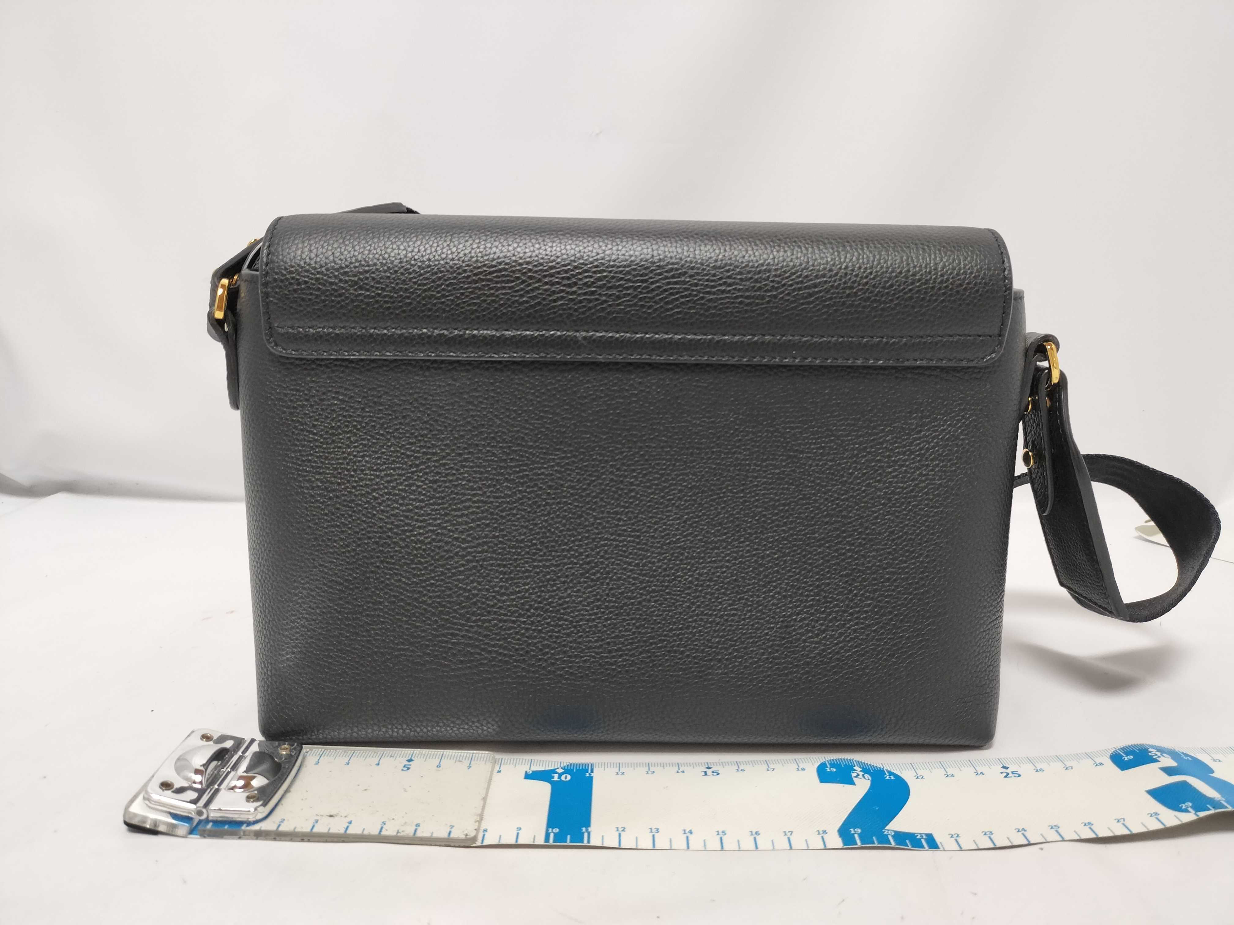 Nova Check Leather Notebook Shoulder Bag, Black — view 2