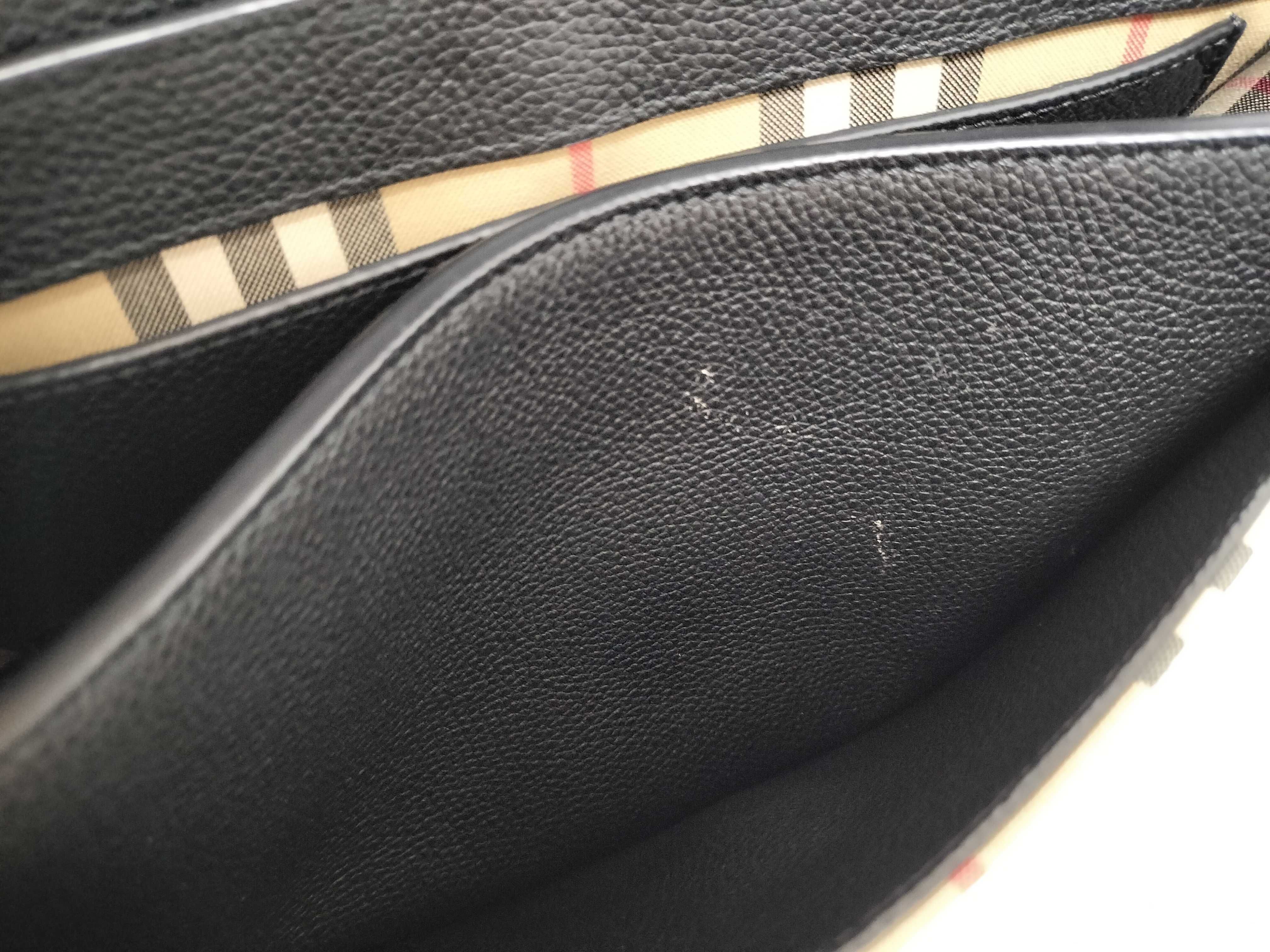 Nova Check Leather Notebook Shoulder Bag, Black — view 13