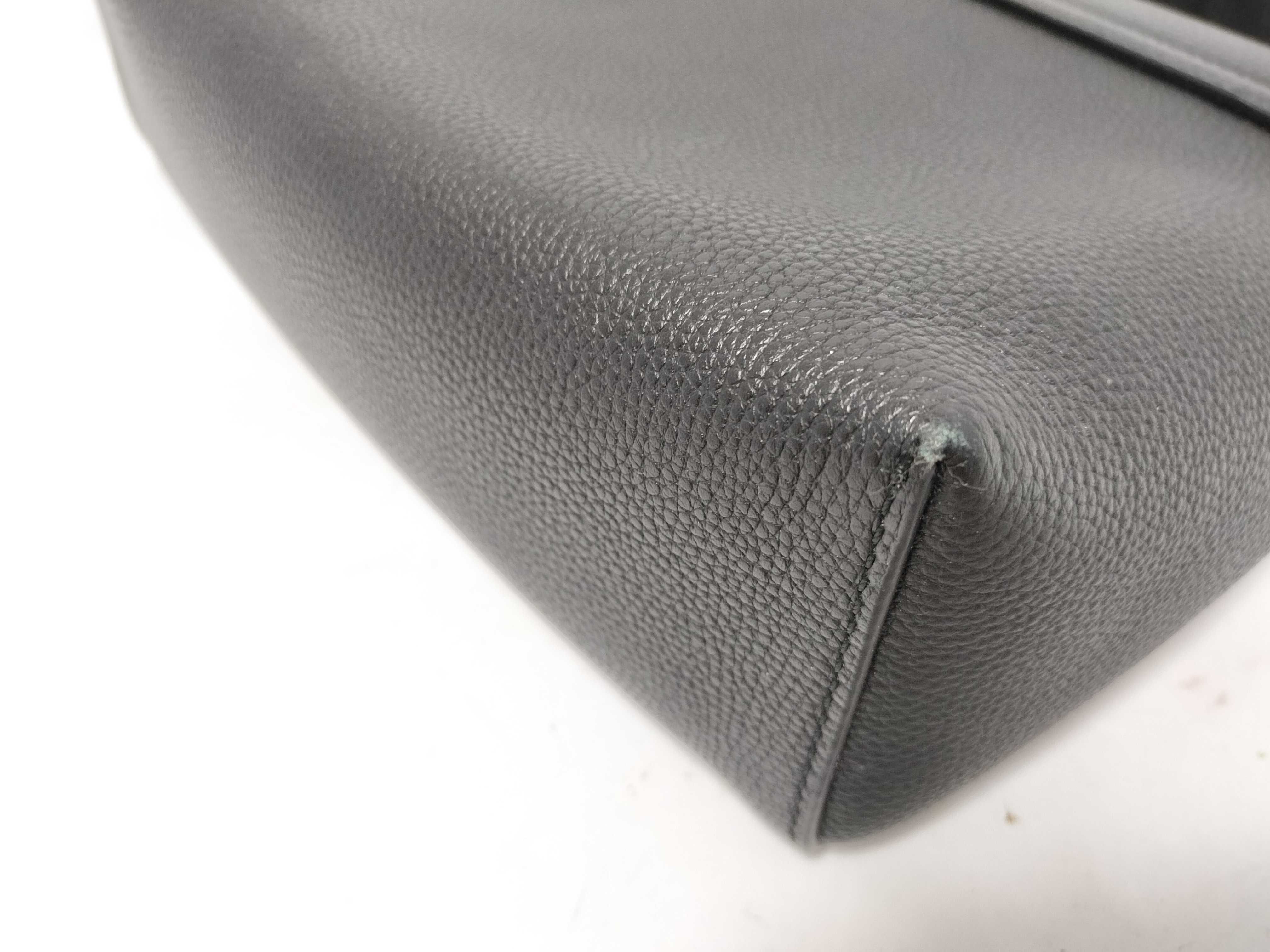 Nova Check Leather Notebook Shoulder Bag, Black — view 7