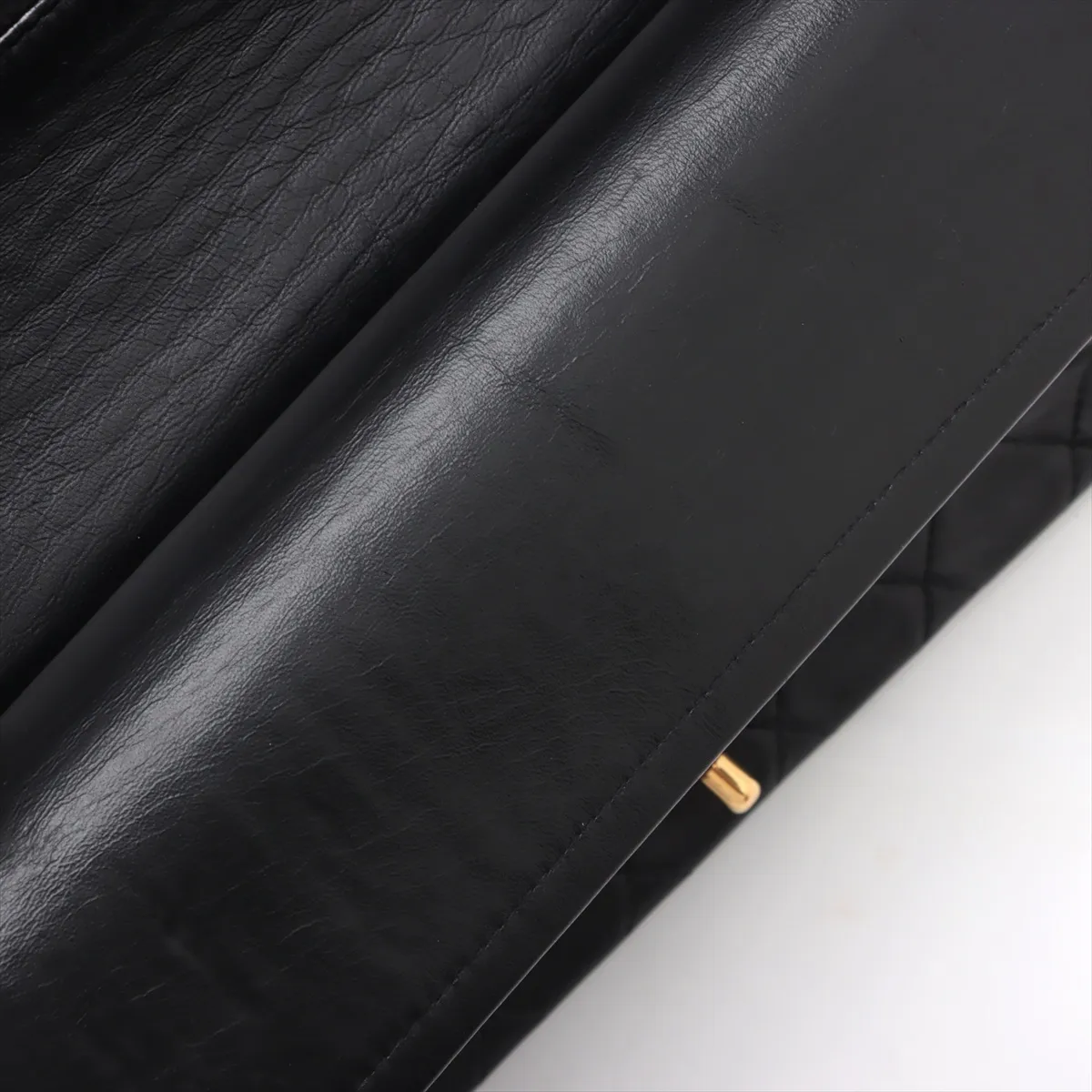Matelasse 25 Lambskin Double Flap Double Chain Bag Black Gold Hardware 4886961 4th Series A01112 — view 11