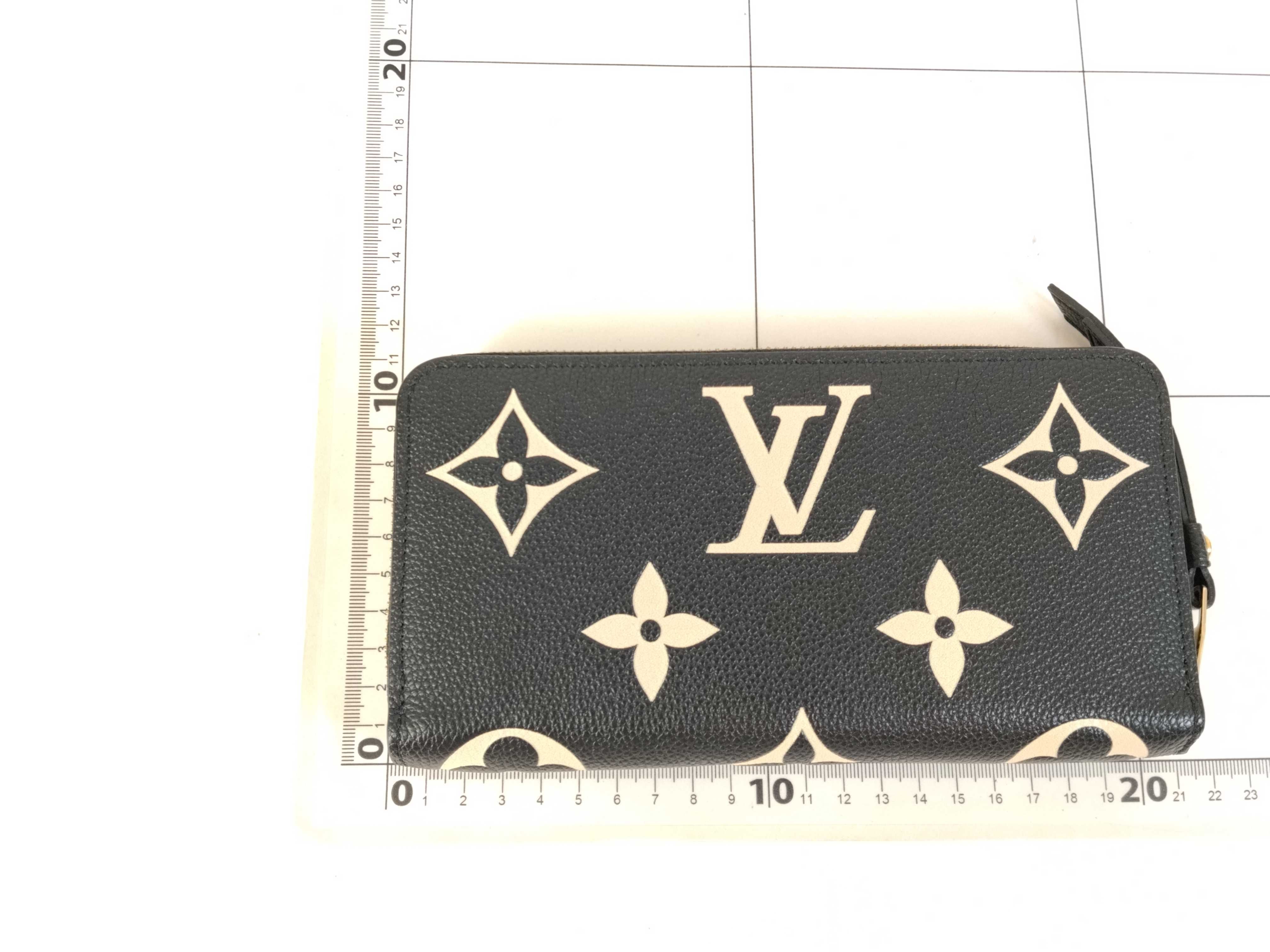 Monogram Black Embossed Leather Zippy Wallet — view 2