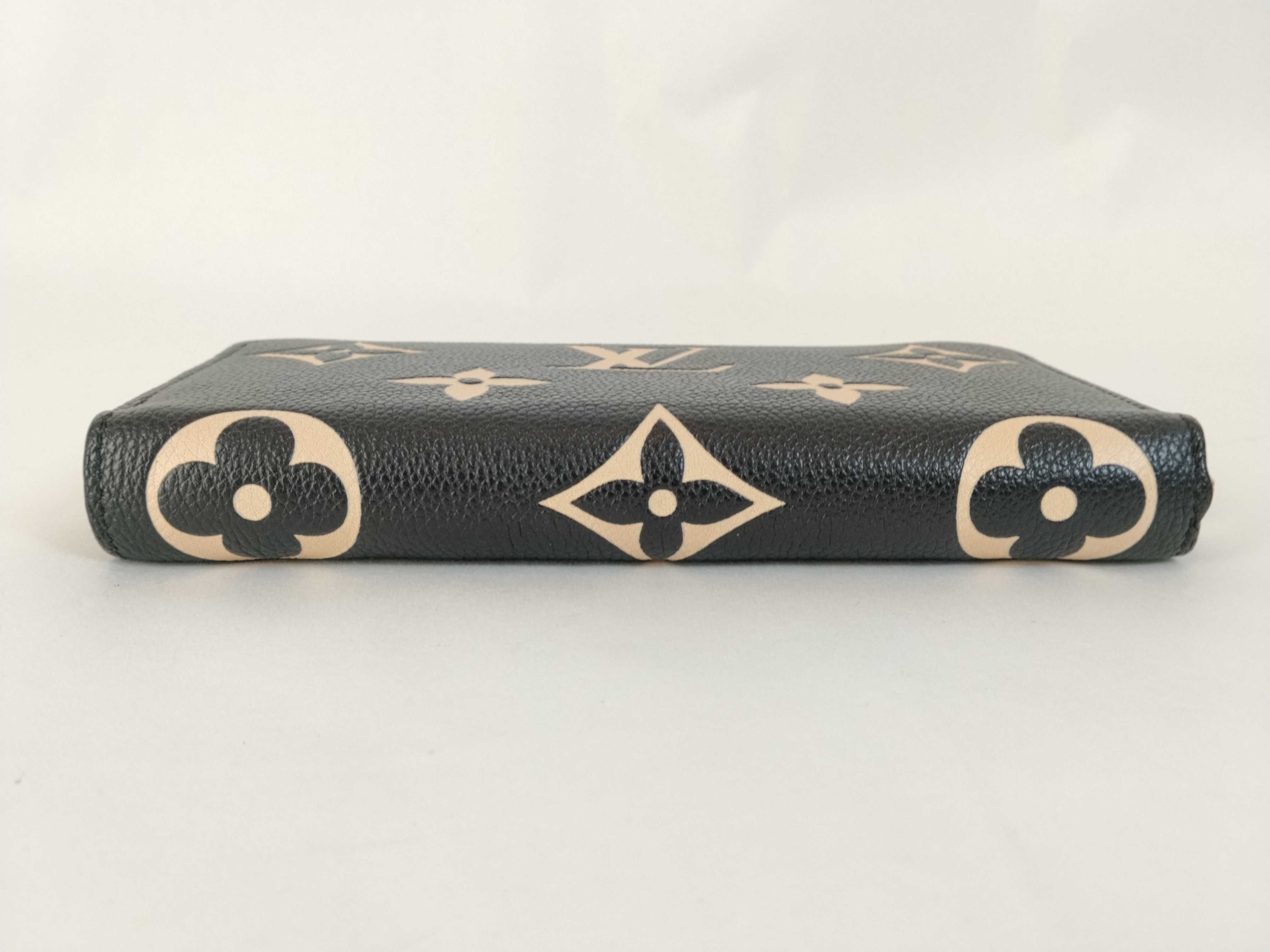 Monogram Black Embossed Leather Zippy Wallet — view 4