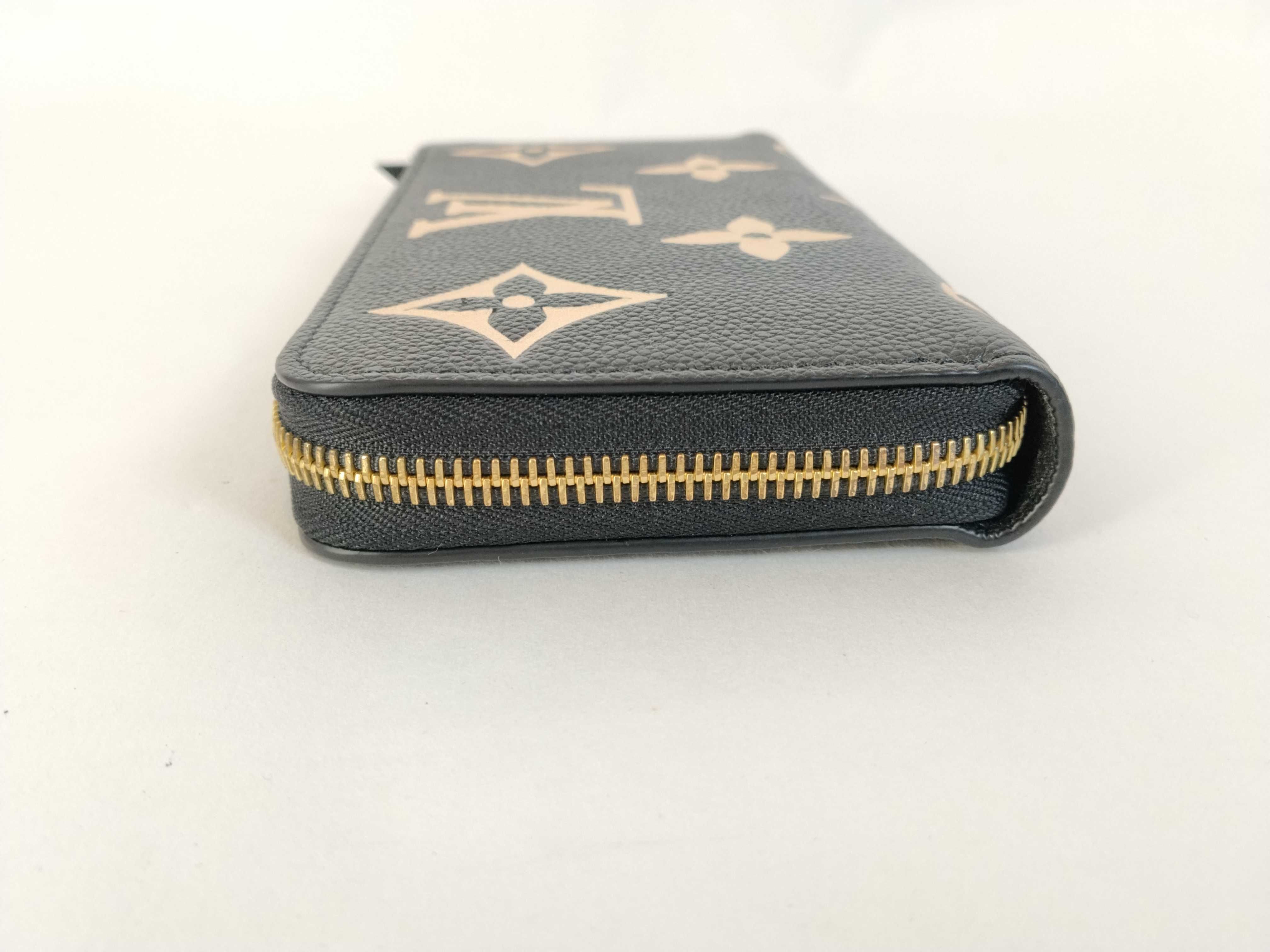 Monogram Black Embossed Leather Zippy Wallet — view 7