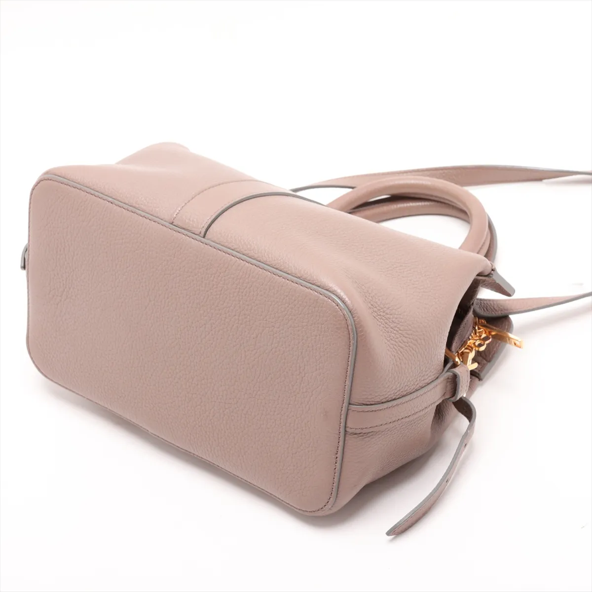 Small Cabas de France Leather 2-Way Handbag, Beige — view 3