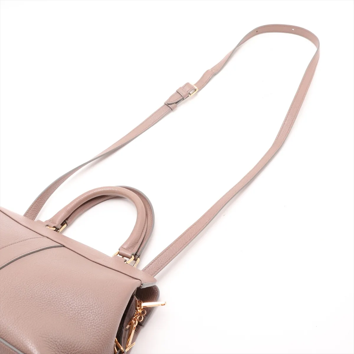 Small Cabas de France Leather 2-Way Handbag, Beige — view 7
