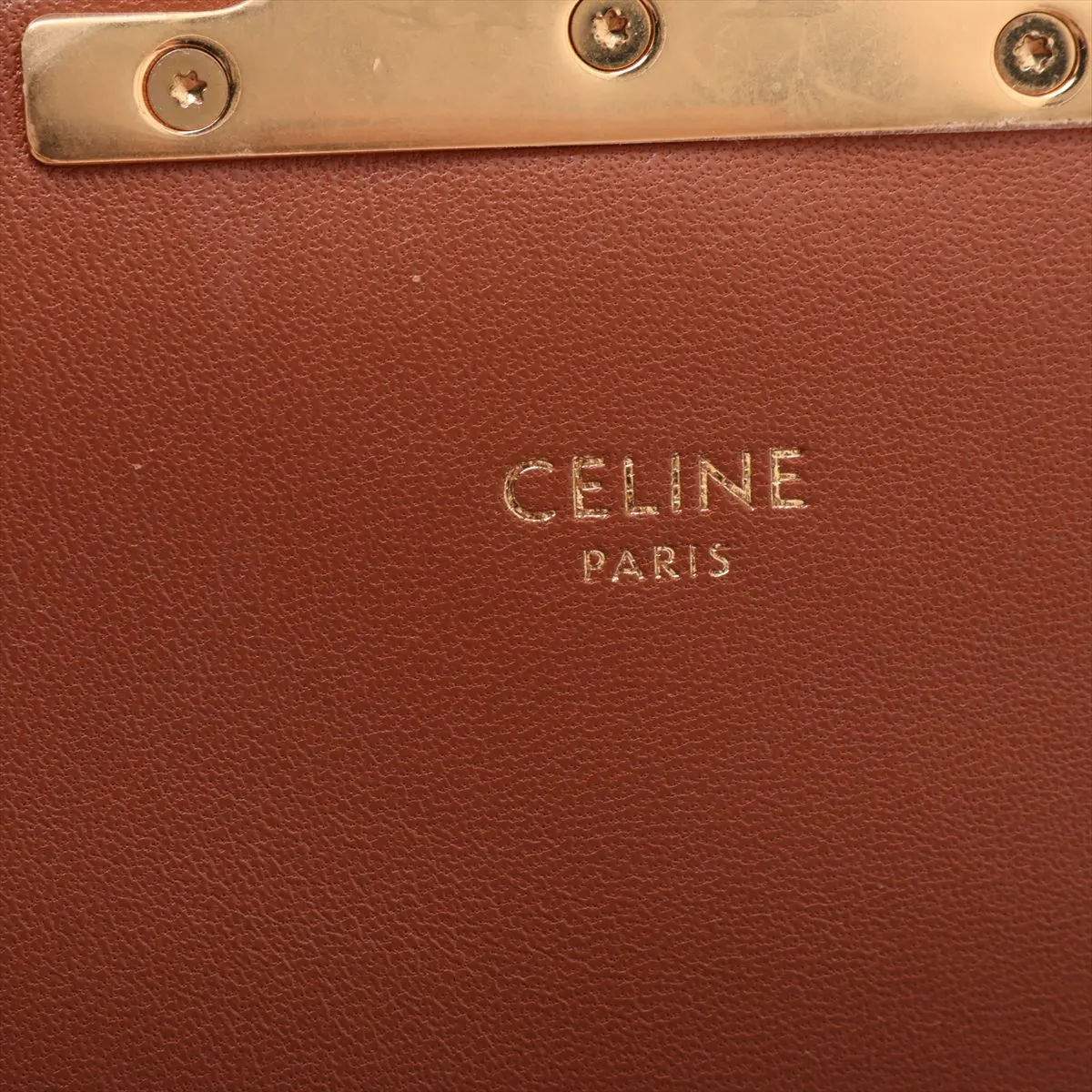 Triomphe Teen PVC x Leather Shoulder Bag Brown x Black — view 11