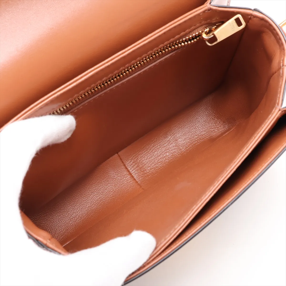 Triomphe Teen PVC x Leather Shoulder Bag Brown x Black — view 6